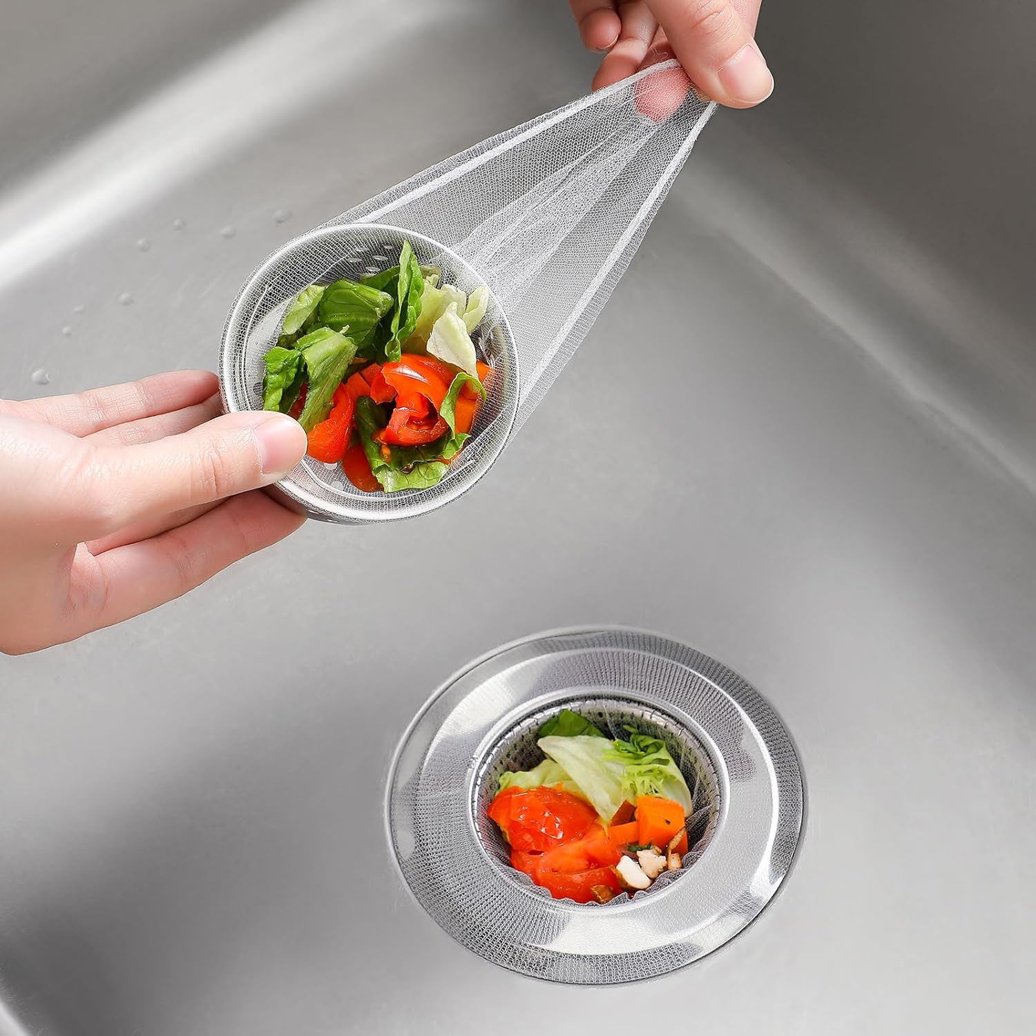 Muslish 200 Pack Kitchen Sink Strainer Mesh Bags 1