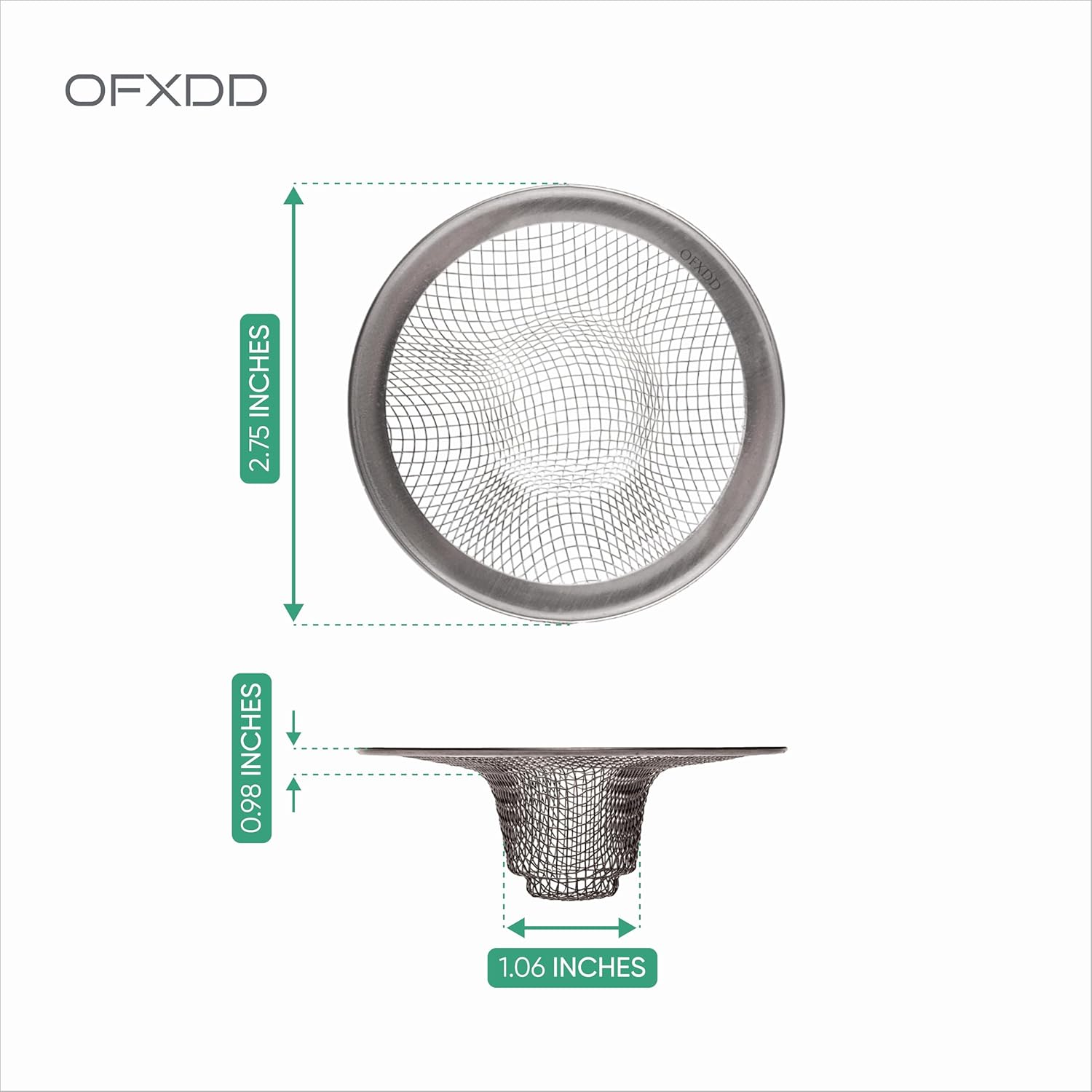 OFXDD Bathtub Drain Cover Hair Catcher 3 Inch 1