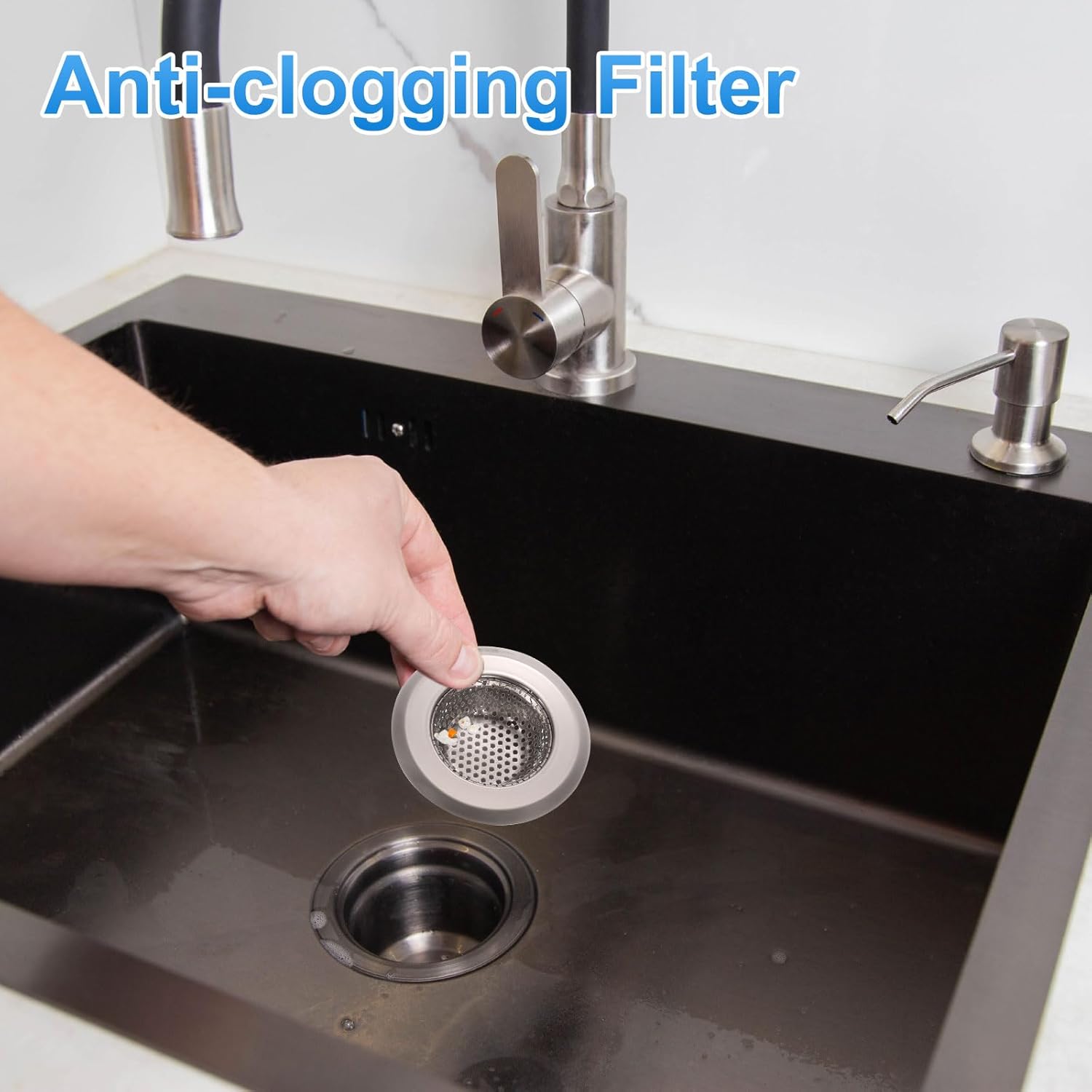 Uxcell 2 Pcs Kitchen Sink Strainer Stoppers Silver