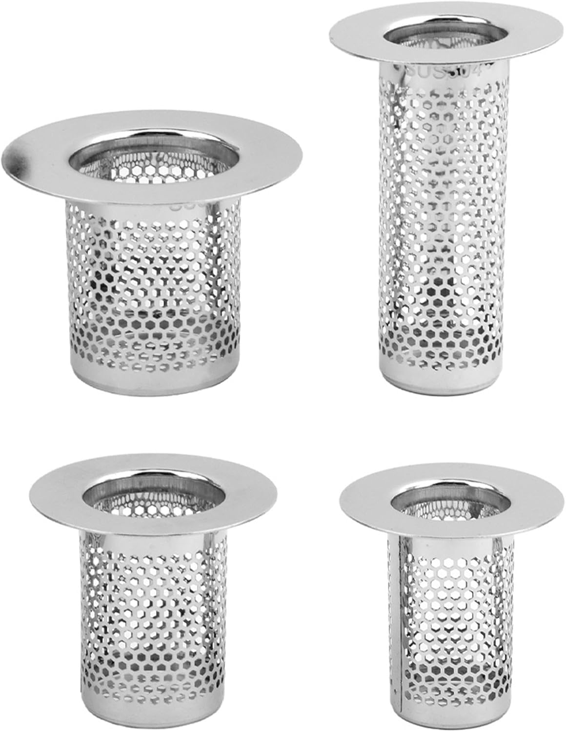 Tookie 4 Pack Stainless Steel Hair Catcher Drain Strainer