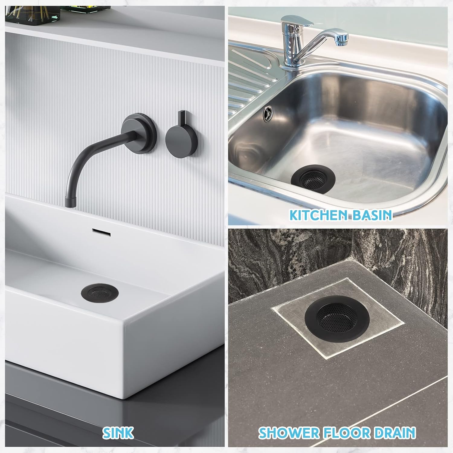 Hsei 4 Pack Stainless Steel Sink Strainers