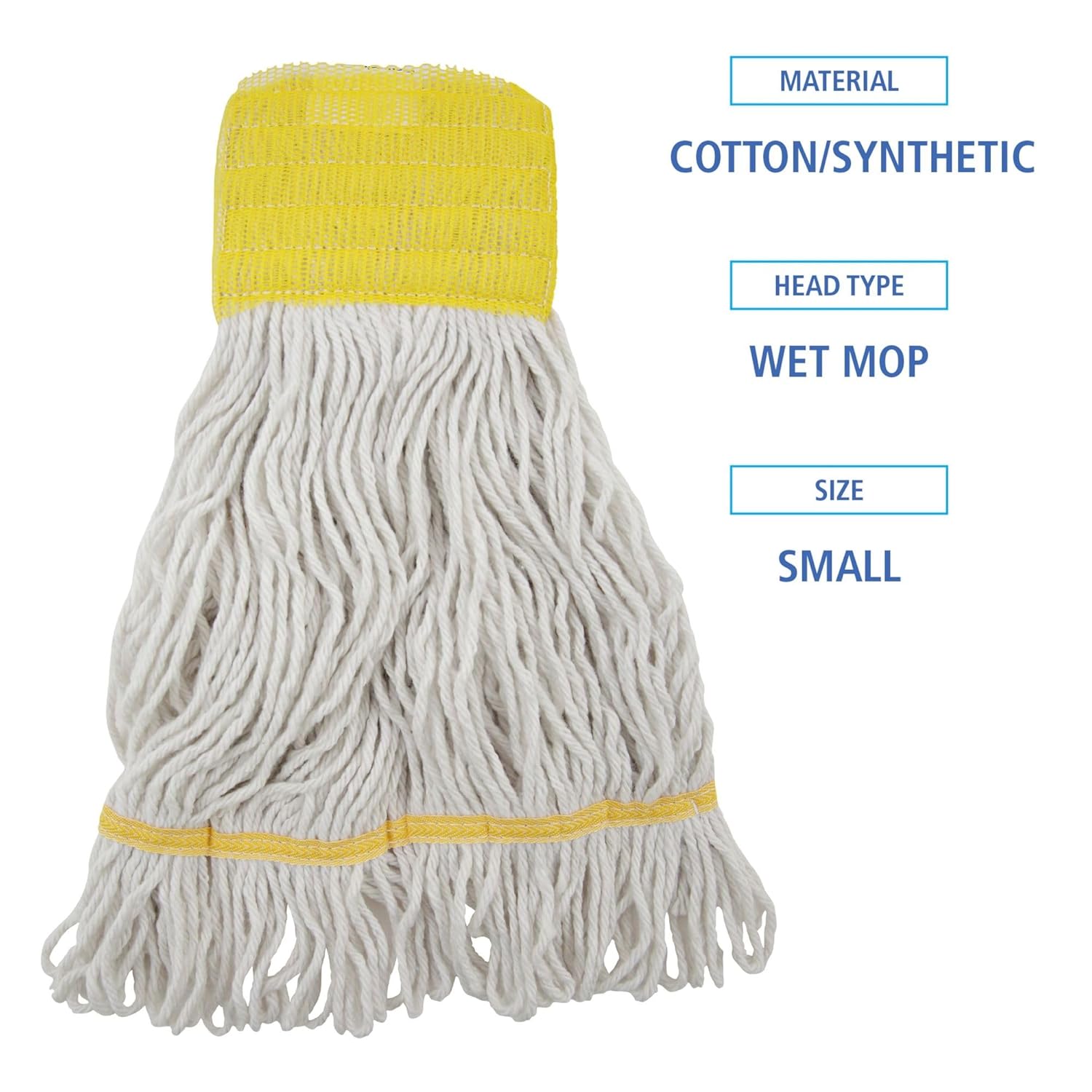 Boardwalk BWK501WH 5 in Headband Super Loop Wet Mop Head - Small White