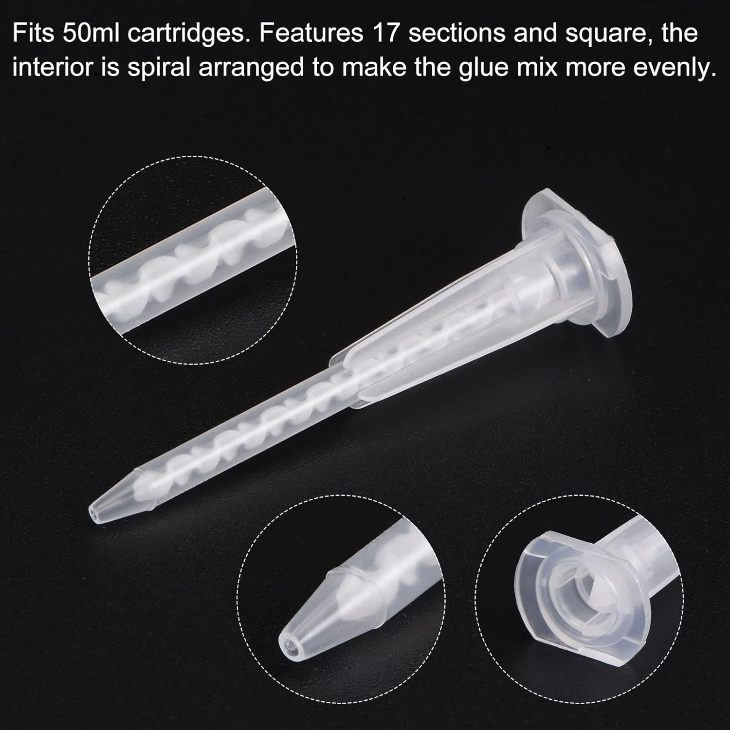 Uxcell 15 Pcs Epoxy Static Mixer for AB Glue