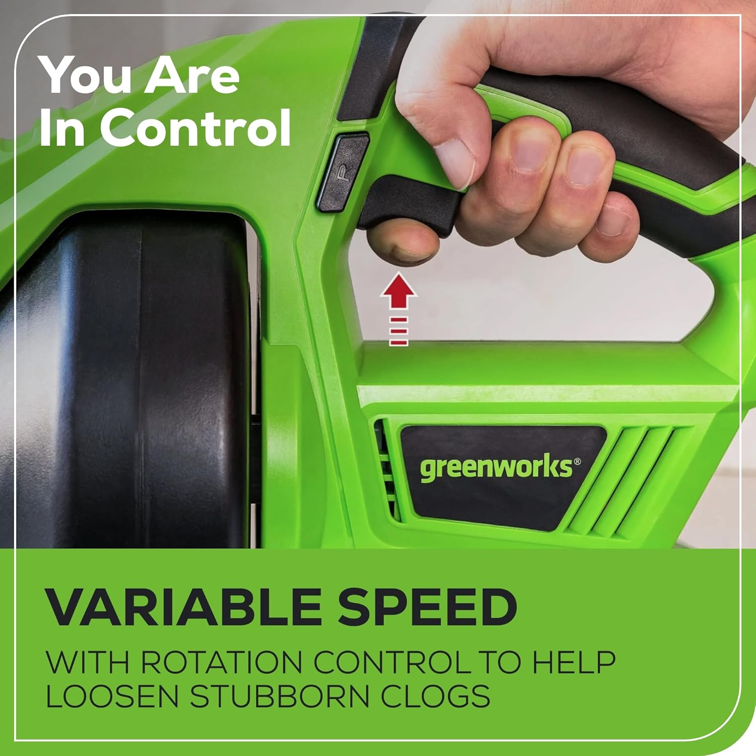 Greenworks 24V Cordless Drain Auger with 20Ah Battery