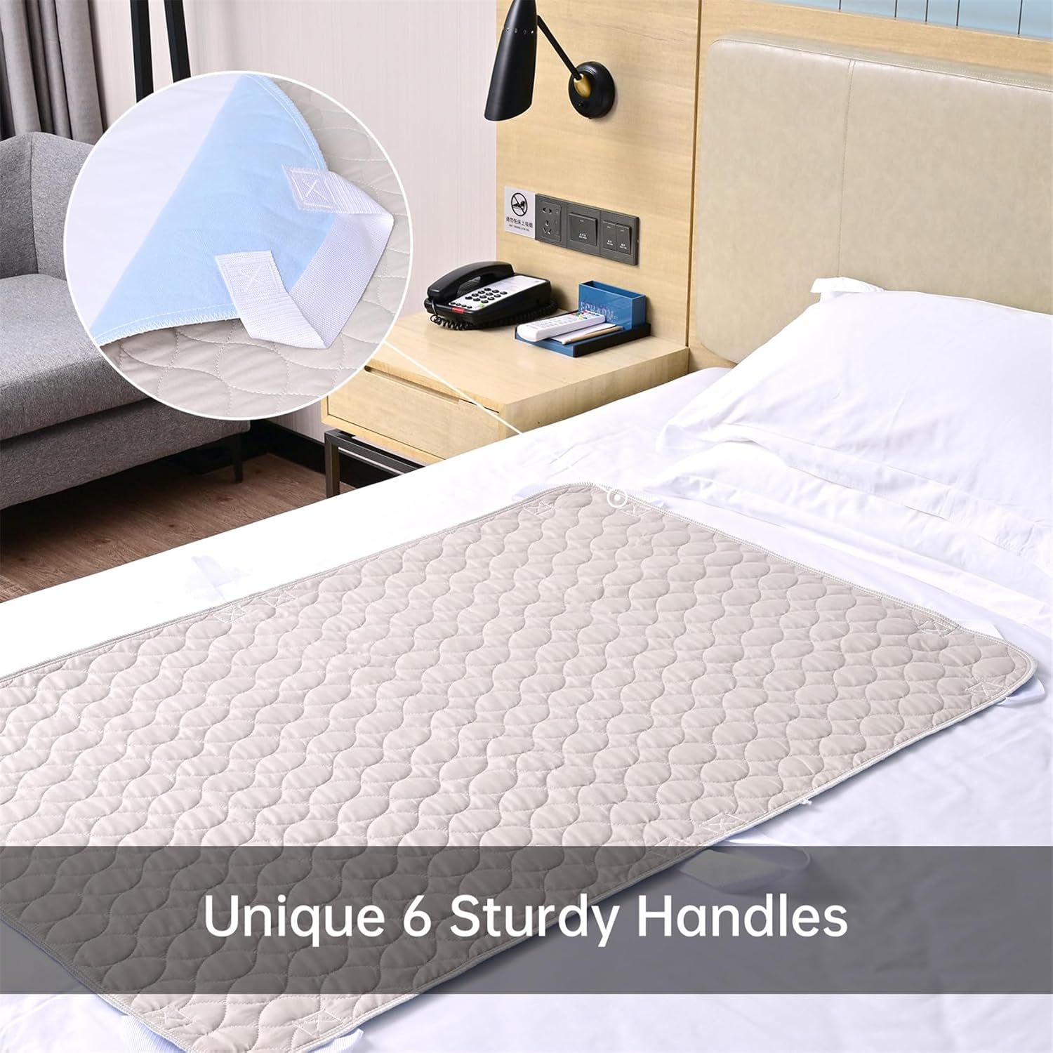 JUSSYOS Reusable Bed Pad with Handles 2 Pack for Incontinence