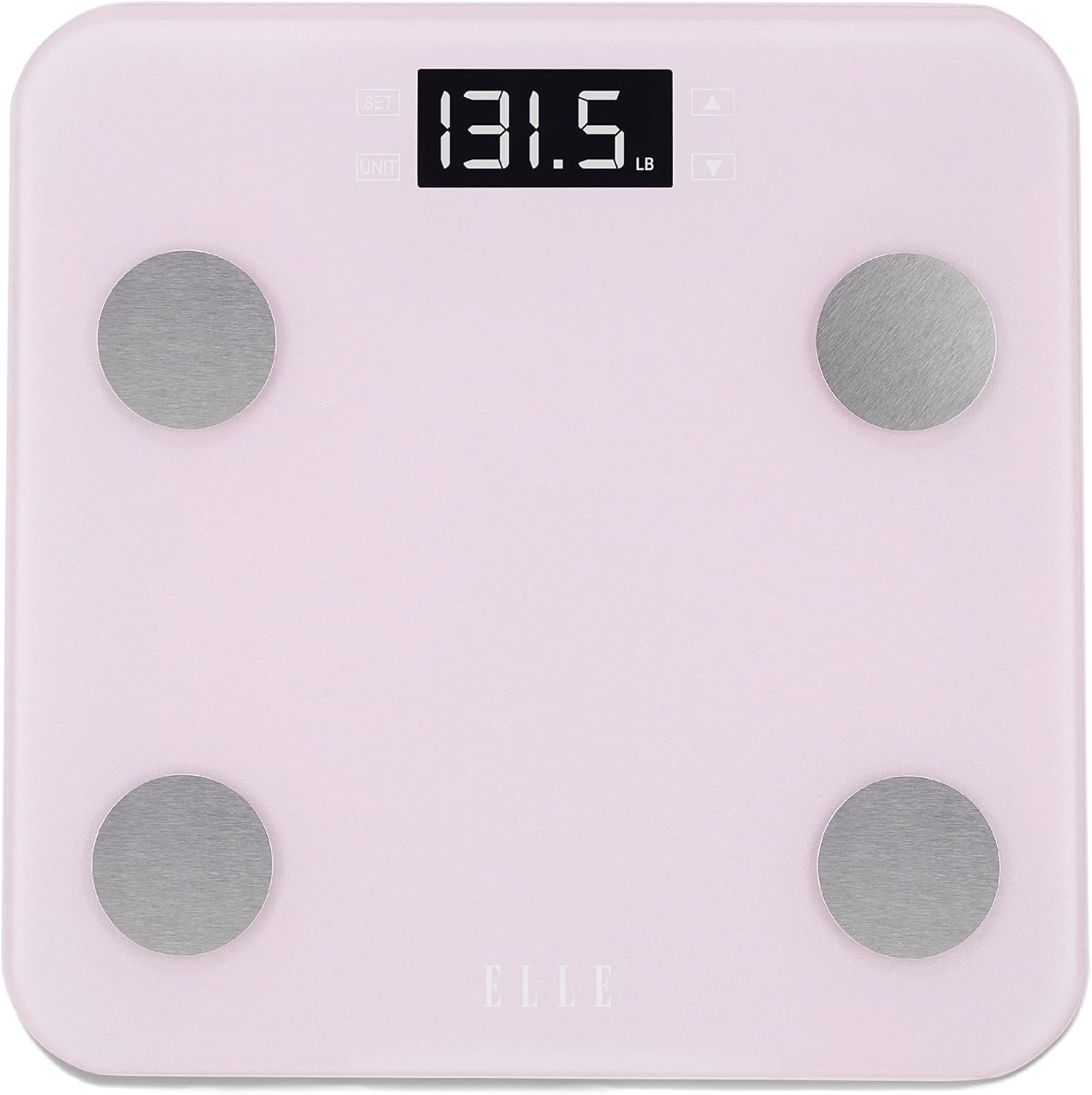 ELLE Digital Body Analysis Scale - 400 lbs Purple LCD
