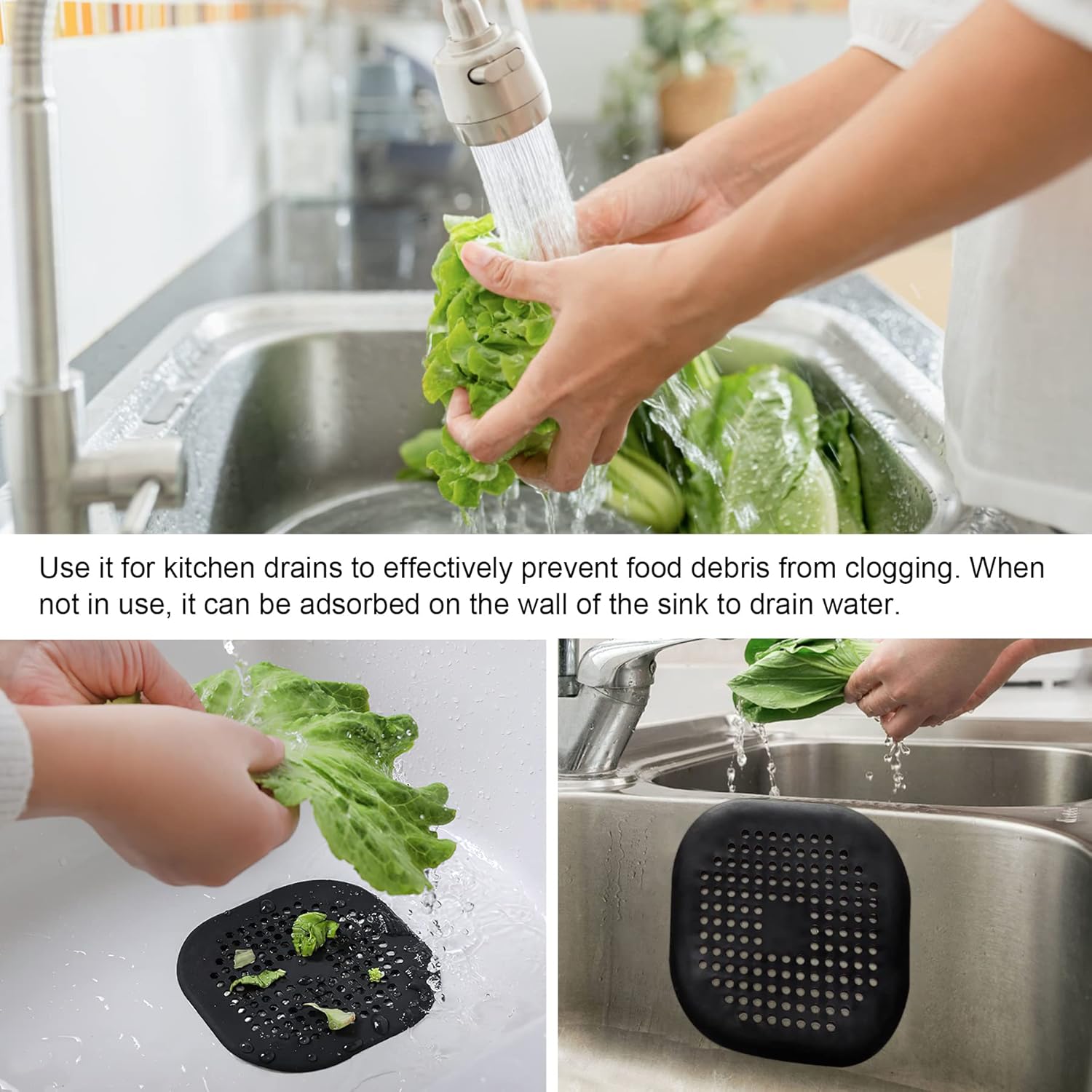 Philbinden 2-Piece Shower Drain Hair Catcher with Suckers