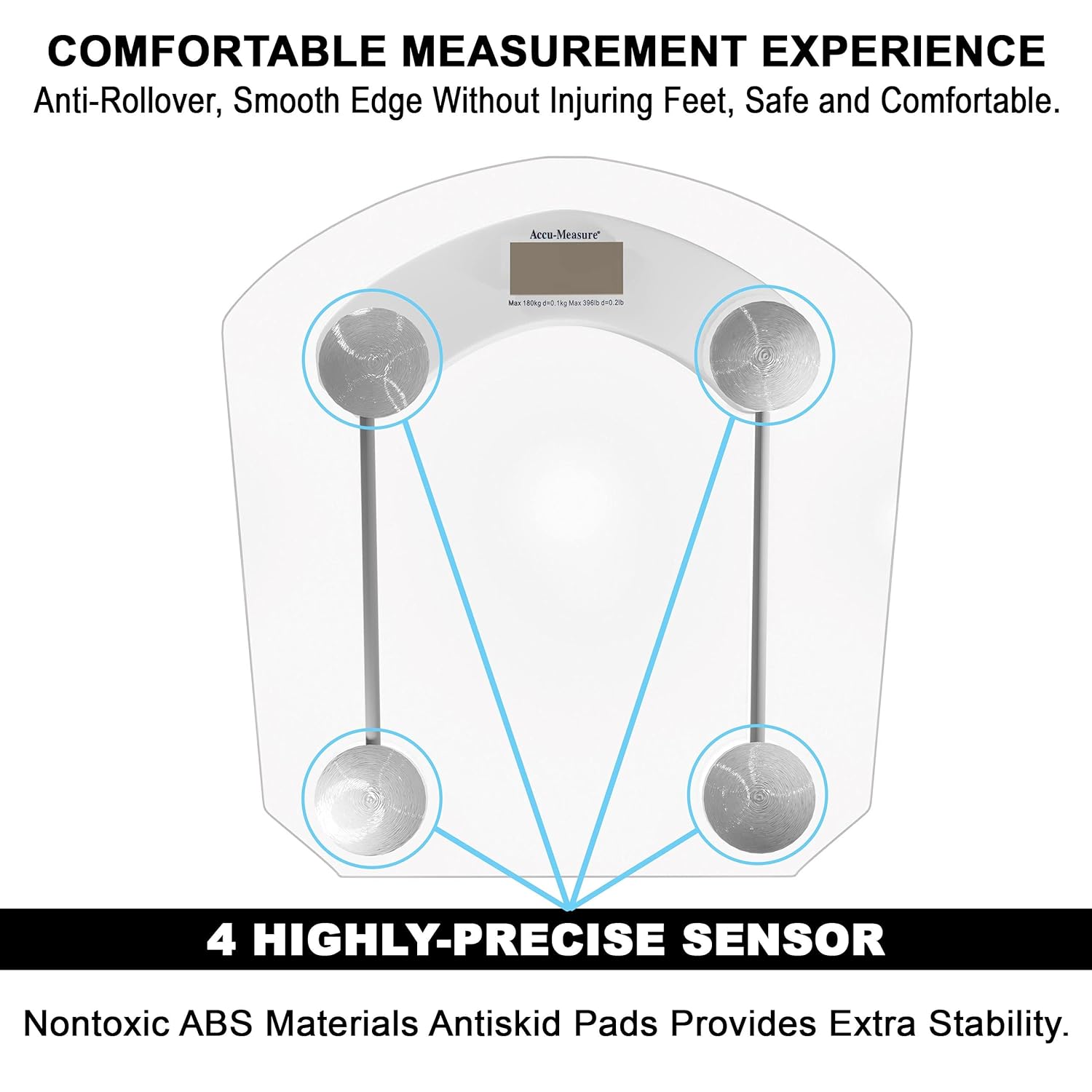 Accu-Measure Digital Scale 400 lbs Accurate Easy Store