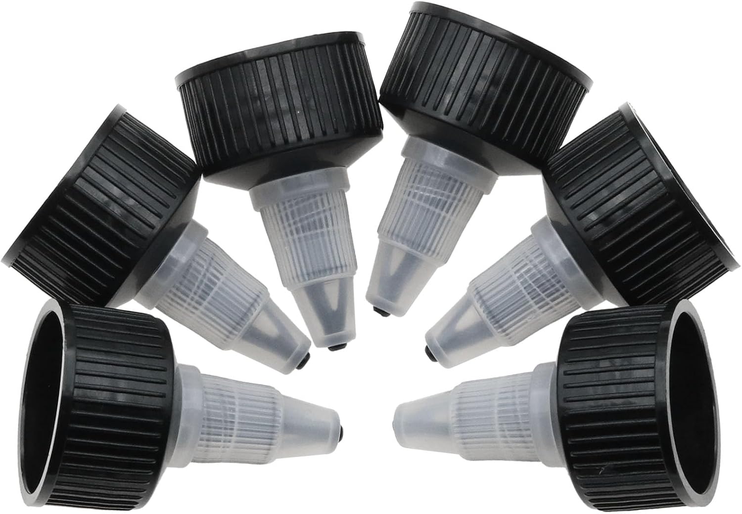 50 PCS Black Twist Bottle Caps for 20410 Threaded Containers