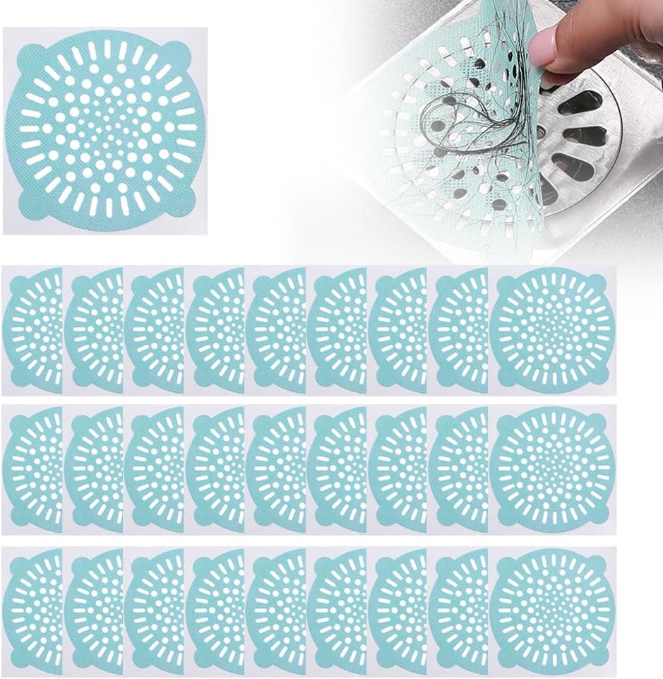 Drkicsy Drain Hair Collector with Strong Adhesive 50 Pcs