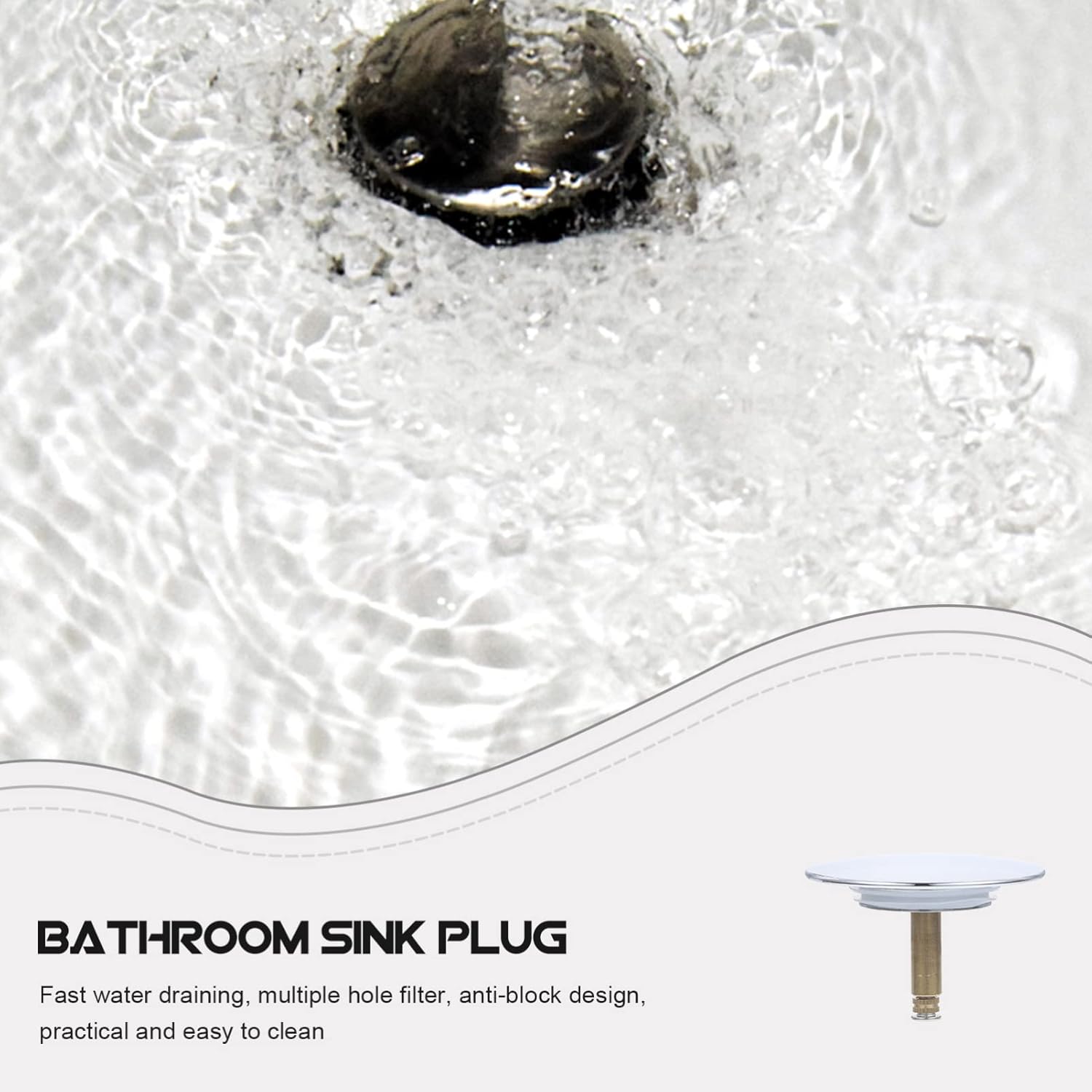 Cabilock Copper Bathtub Drain Plug Stopper