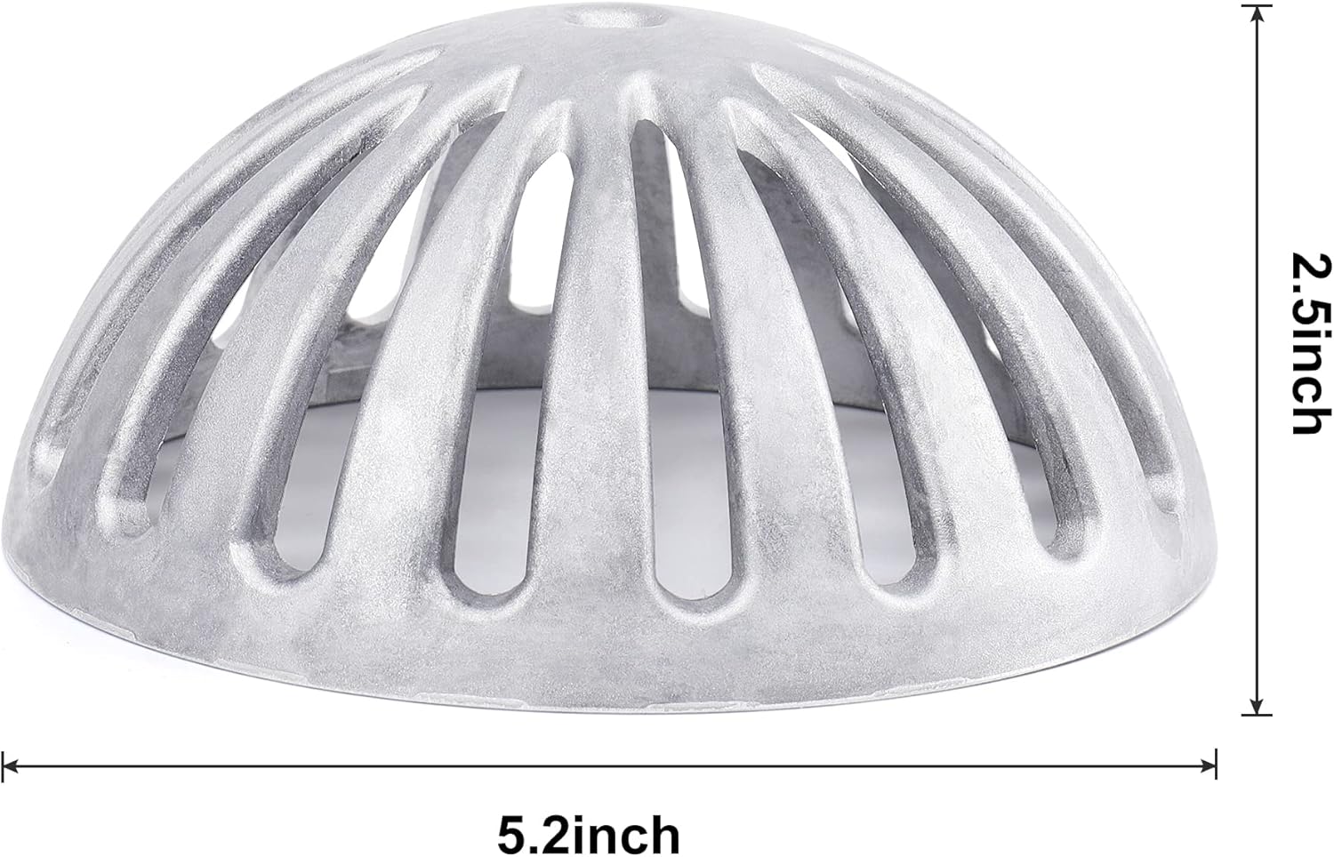 Heavy Duty Aluminum Dome Drain Cover 5-12 x 2-14