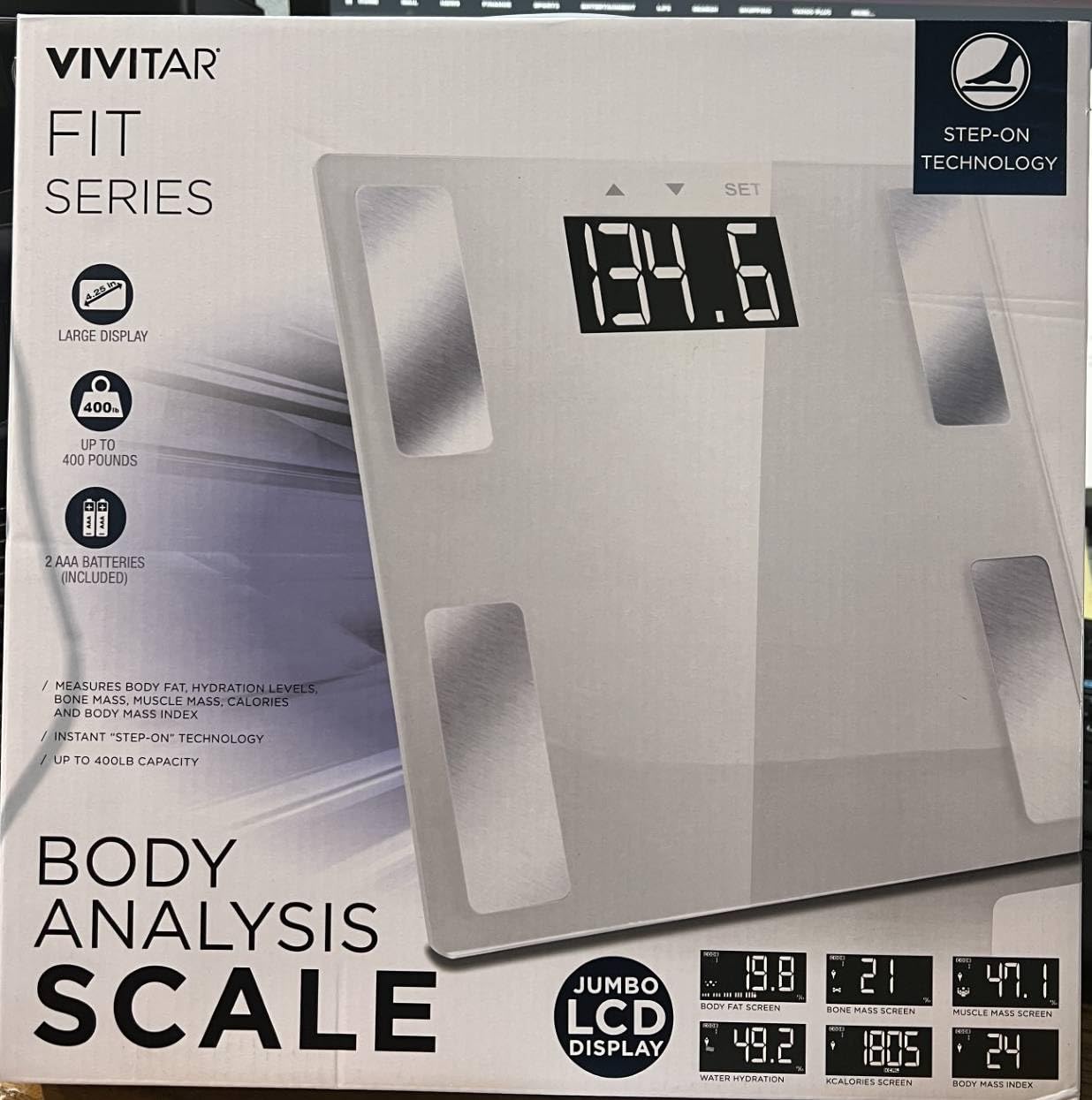 Vivitar PS-V163-WHT Digital Body Fat Scale