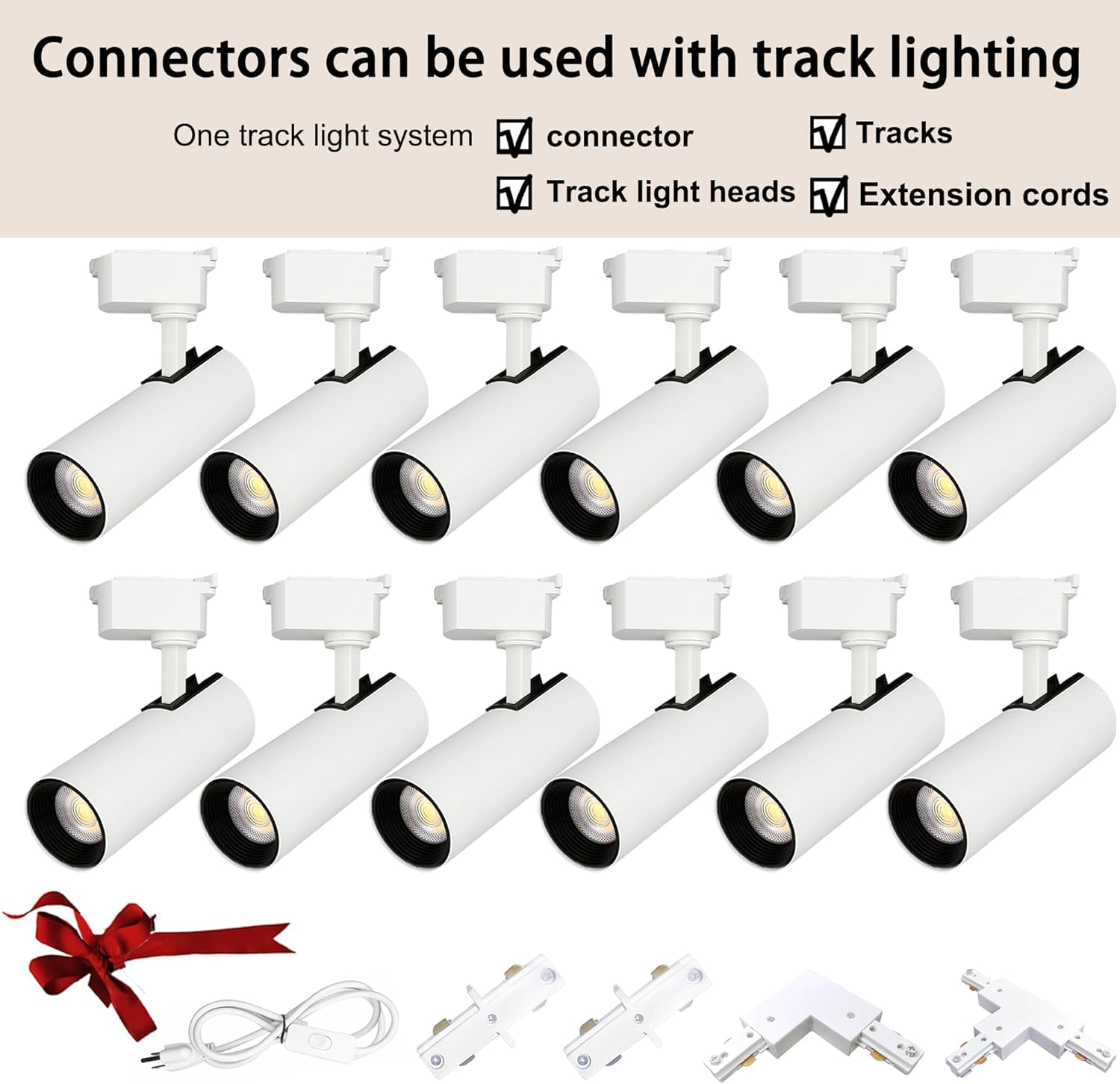Bravsekai H Track Lighting Connector Kit