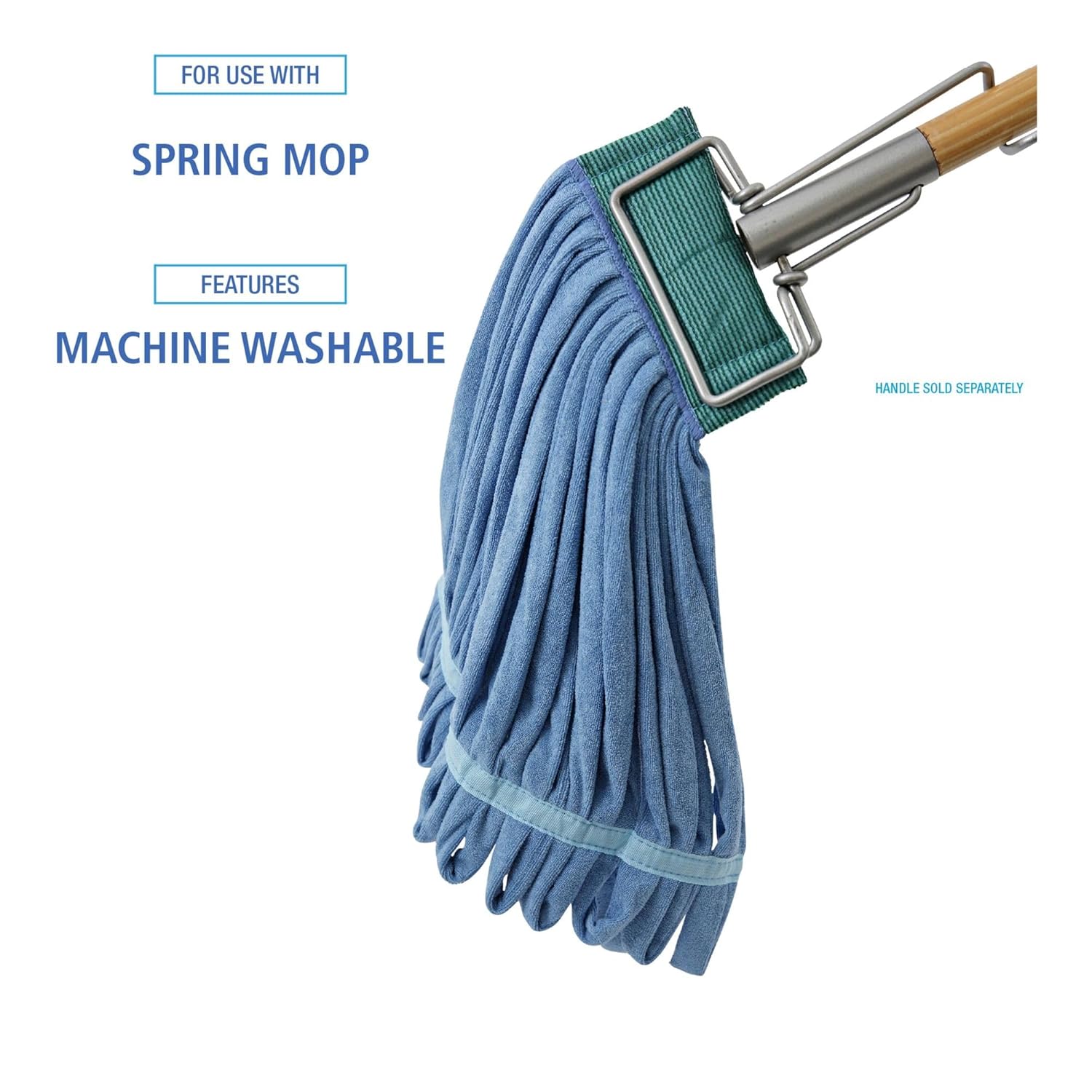 Boardwalk Microfiber Looped-End Wet Mop Heads - Medium Blue 12Carton 1