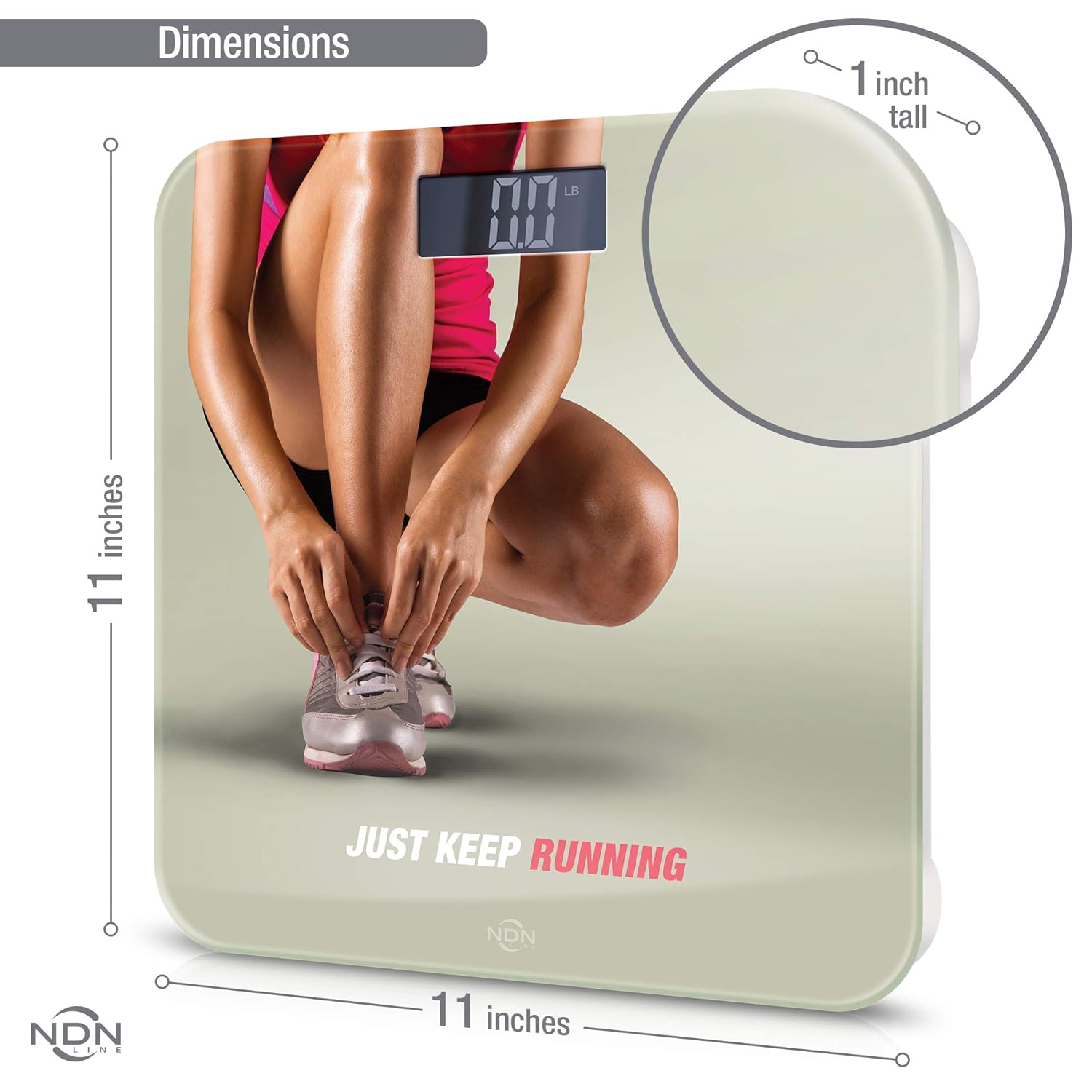 NDN LINE Digital Bathroom Scale Just Keep Running