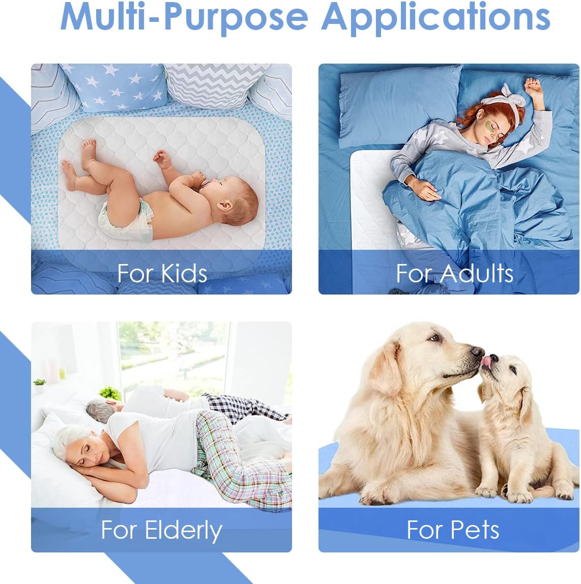 Avalon Care Washable Bed Pads 34x36 Inches Pack of 4 1