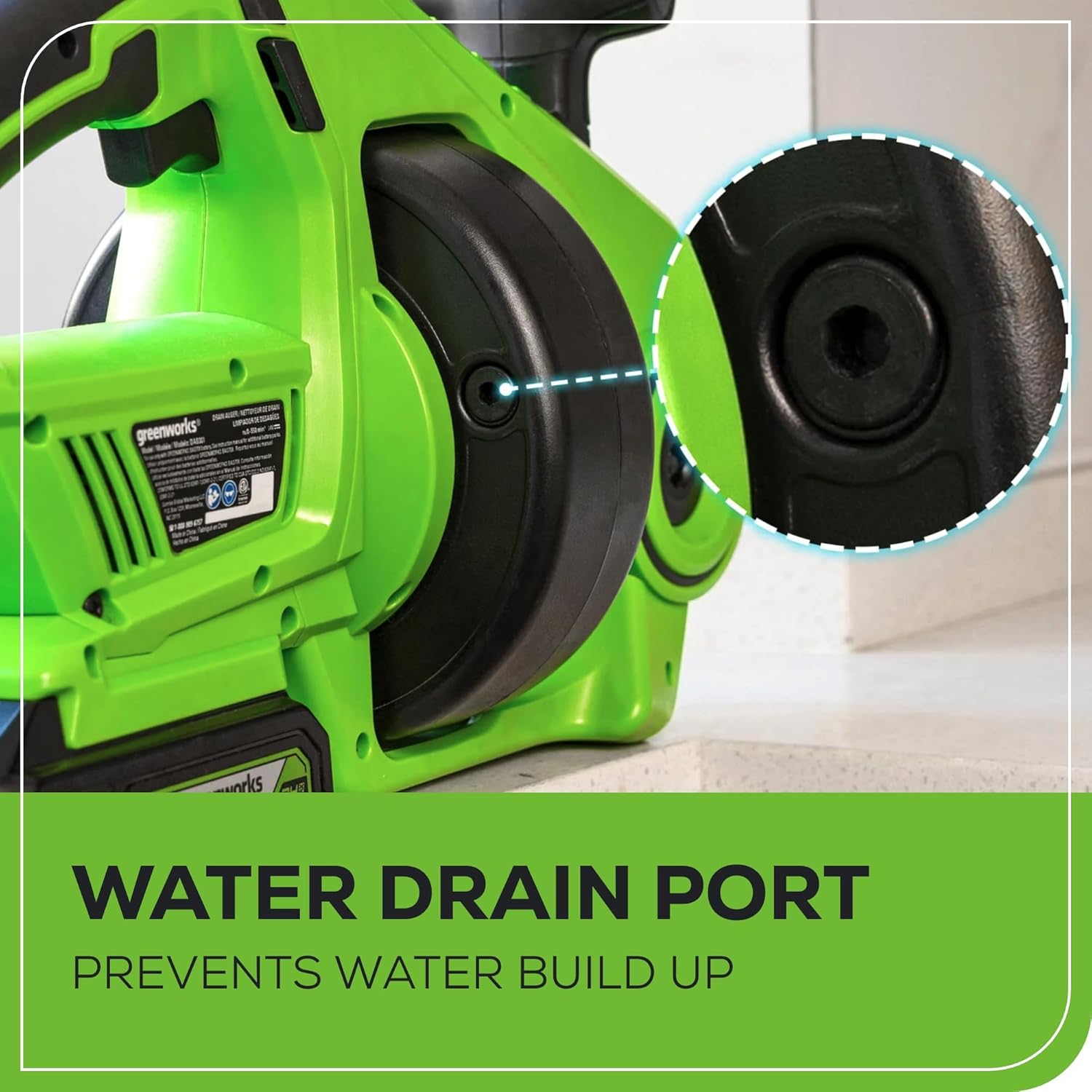 Greenworks 24V Cordless Drain Auger with 20Ah Battery
