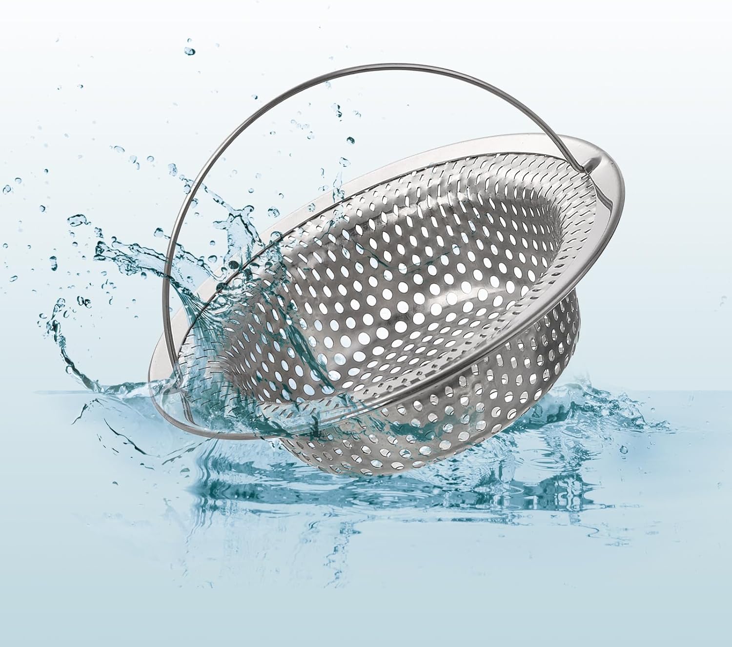 Uxcell Stainless Steel Sink Strainer with Handle 1