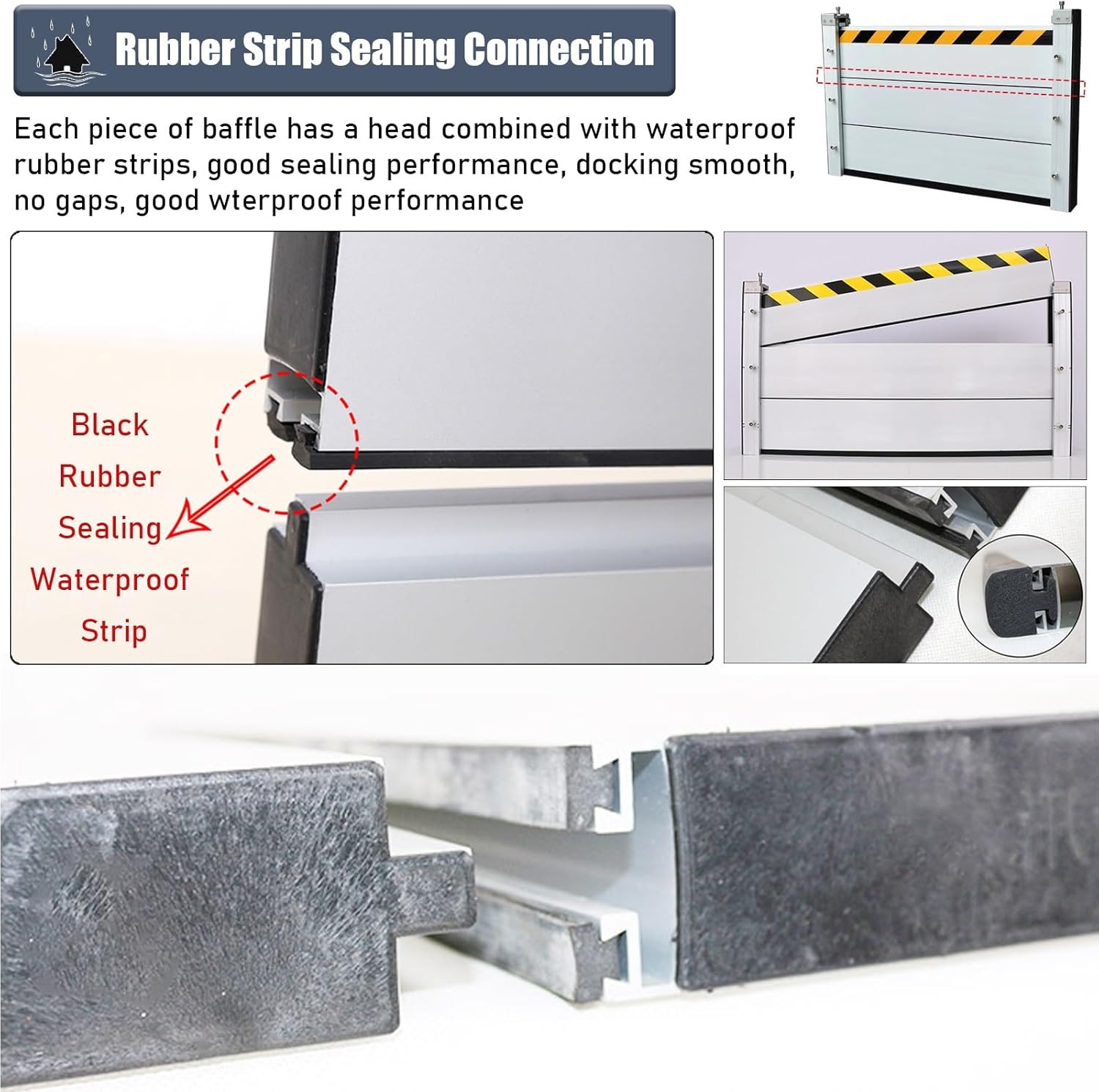 Flood Protection Barrier Panel 47inch Silver