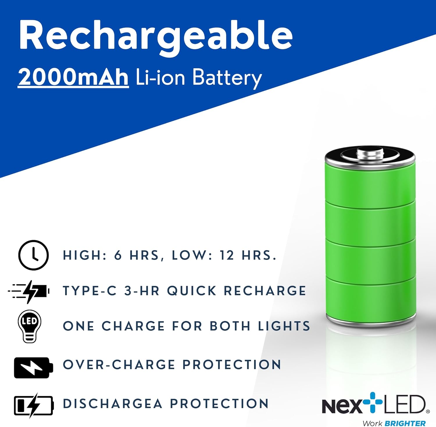 NextLED NT-6633 Rechargeable Neck Light with Magnetic Base