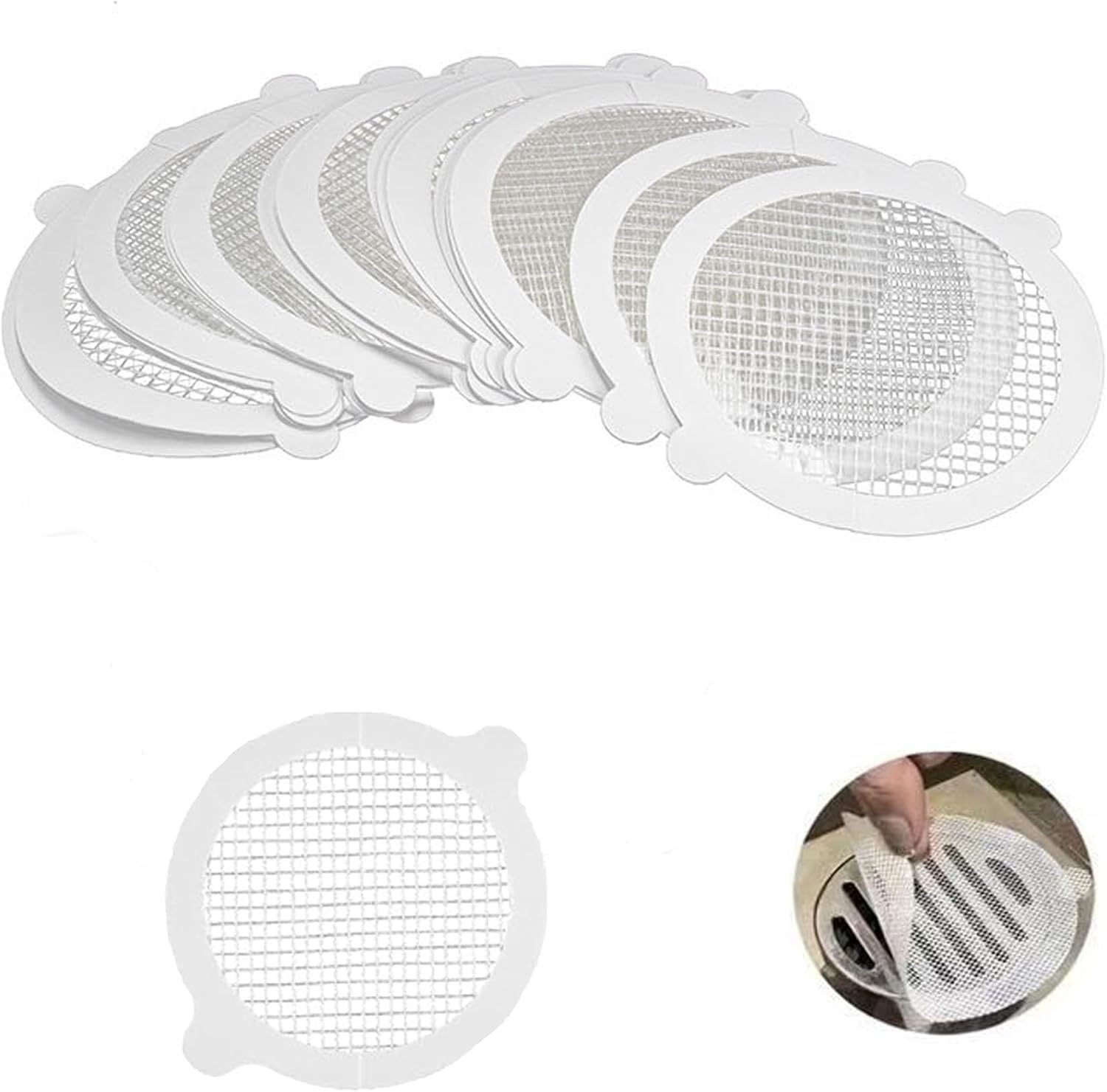 30 PCS Drain Hair Catcher Stickers for Bathroom Kitchen