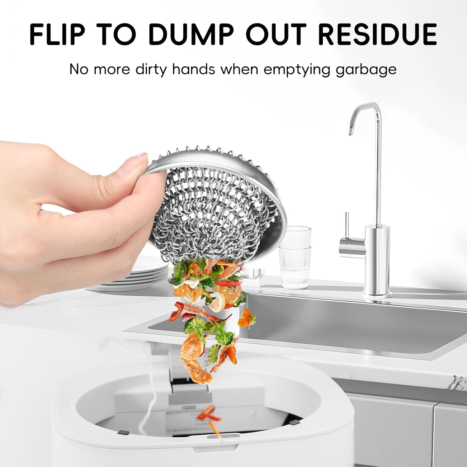 Wokdada Reversible Stainless Steel Sink Strainer