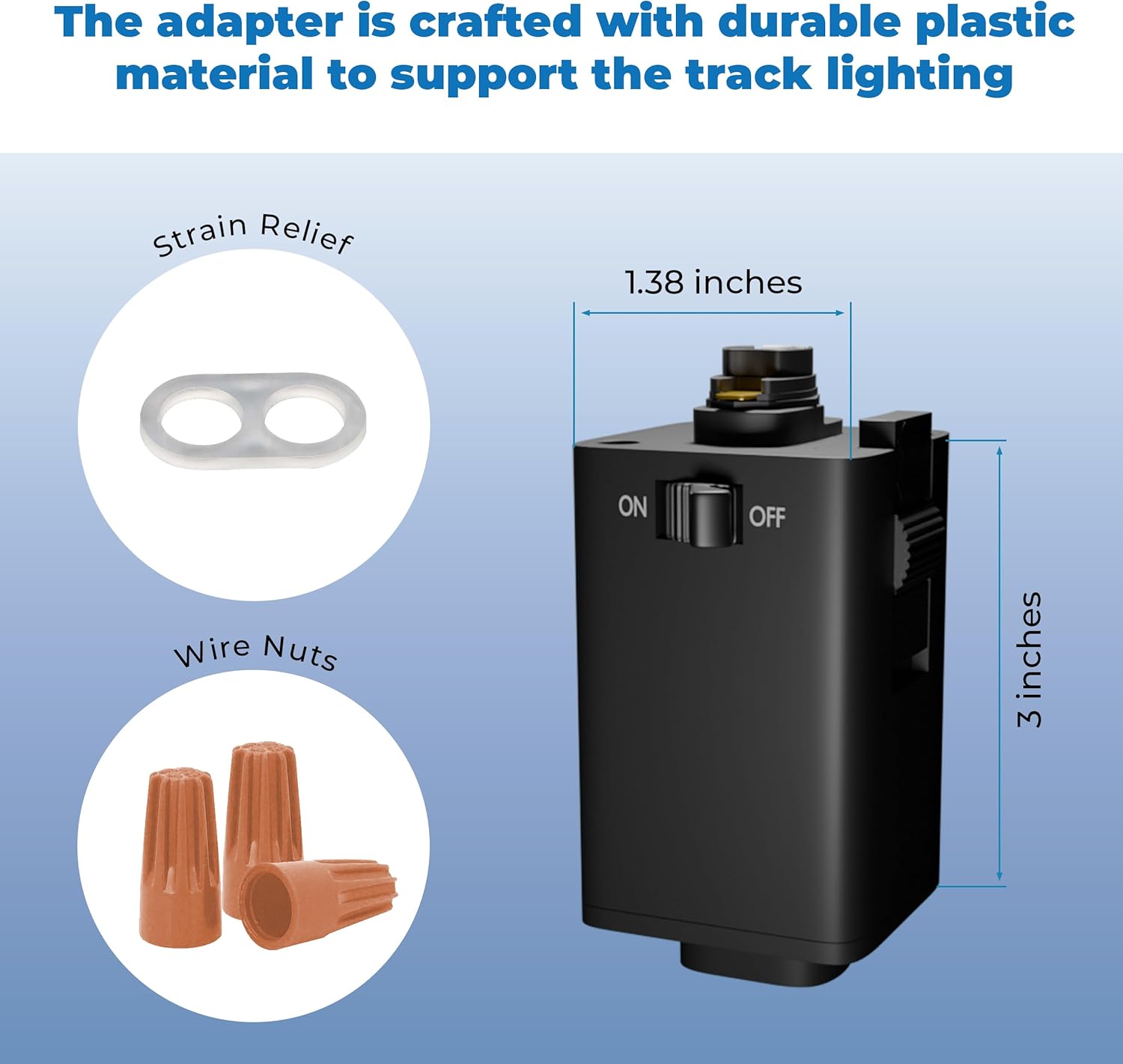 OHLECTRIC Pendant Track Adapter - Pack of 4 Black