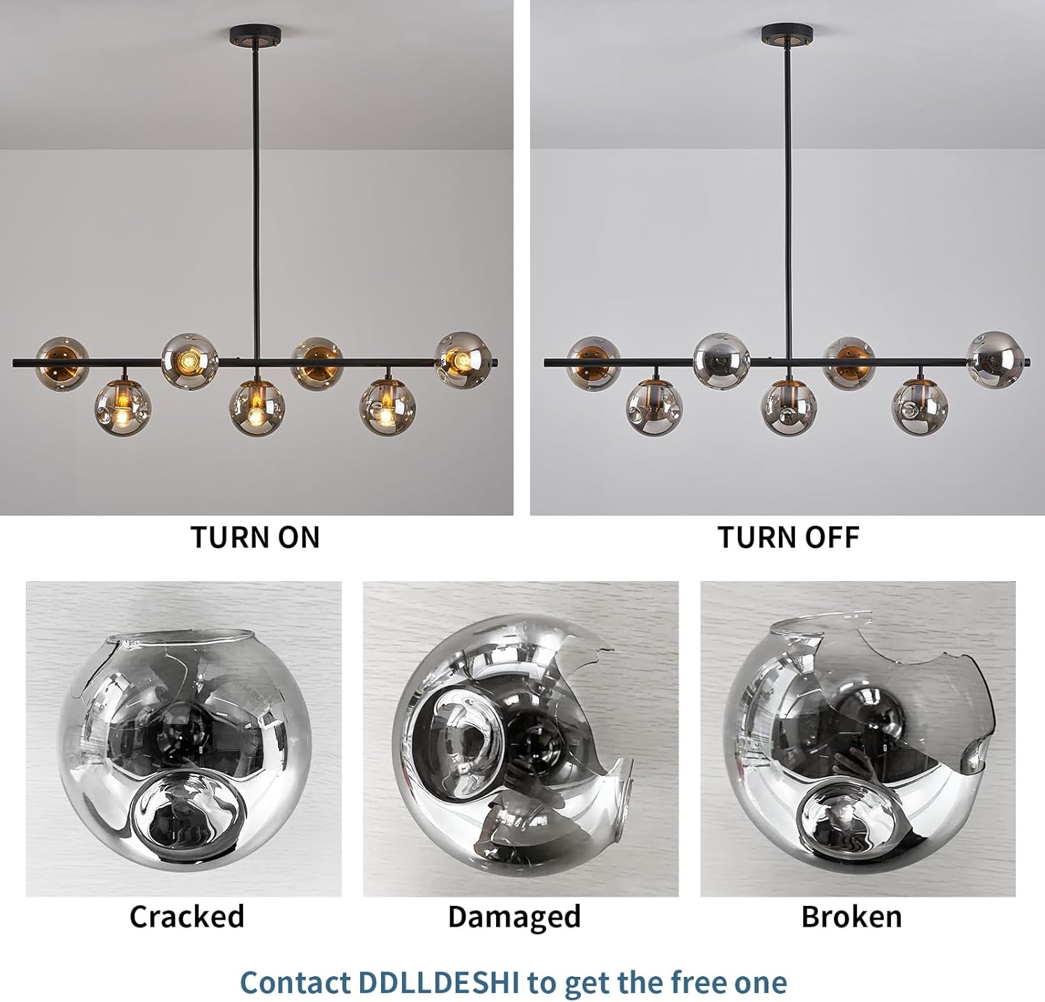 Modern Linear Chandeliers with Sloped Ceiling Adapter