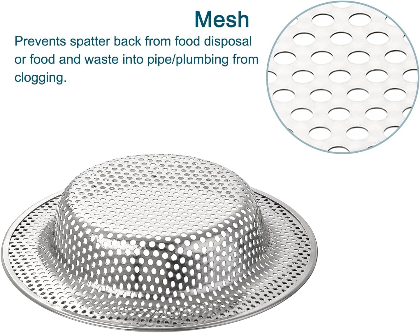 Uxcell Stainless Steel Sink Strainer with Handle 1