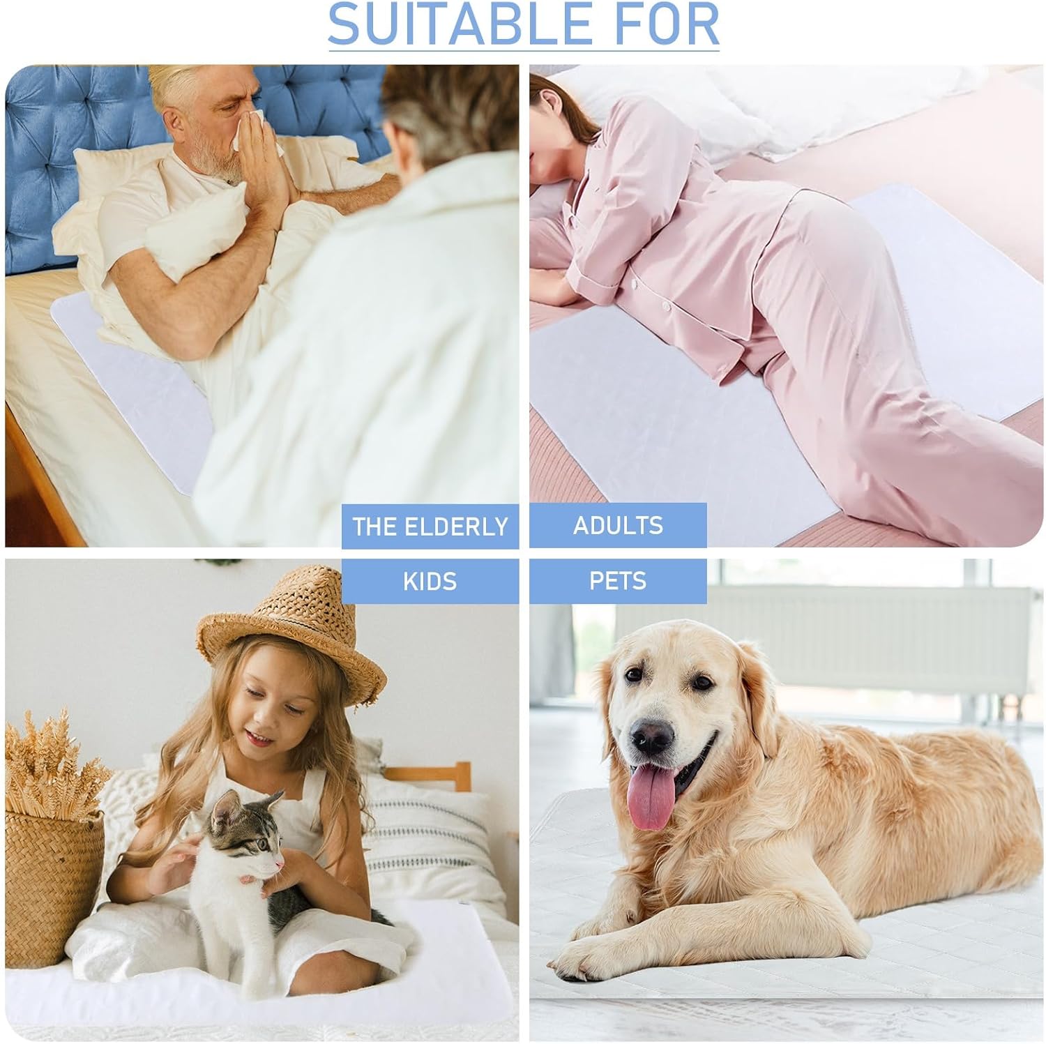 Akicia Reusable Bed Pads 34 X 36 2 Pack 1