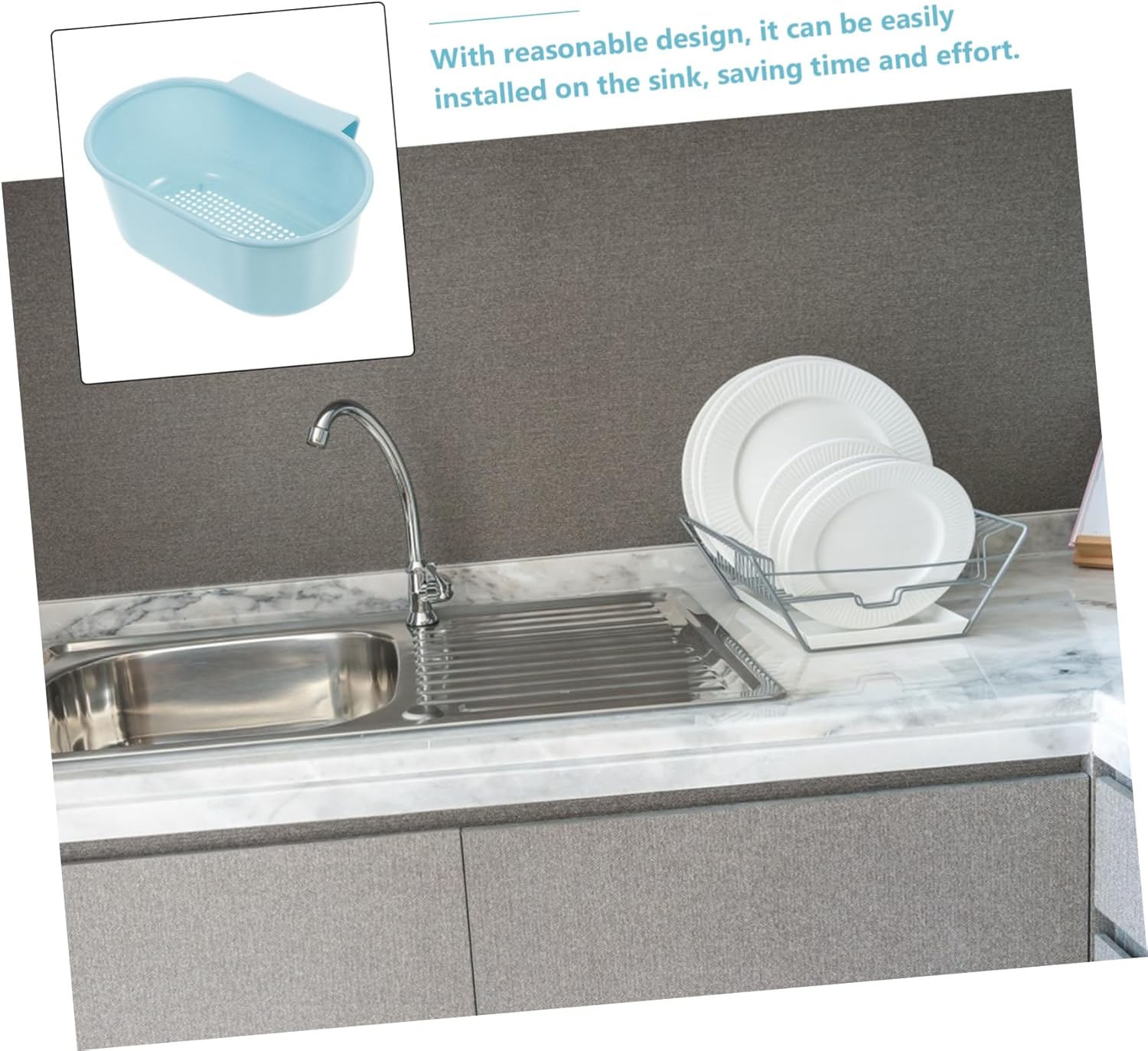 FOYTOKI 2Pcs Multifunctional Hanging Sink Drain Basket