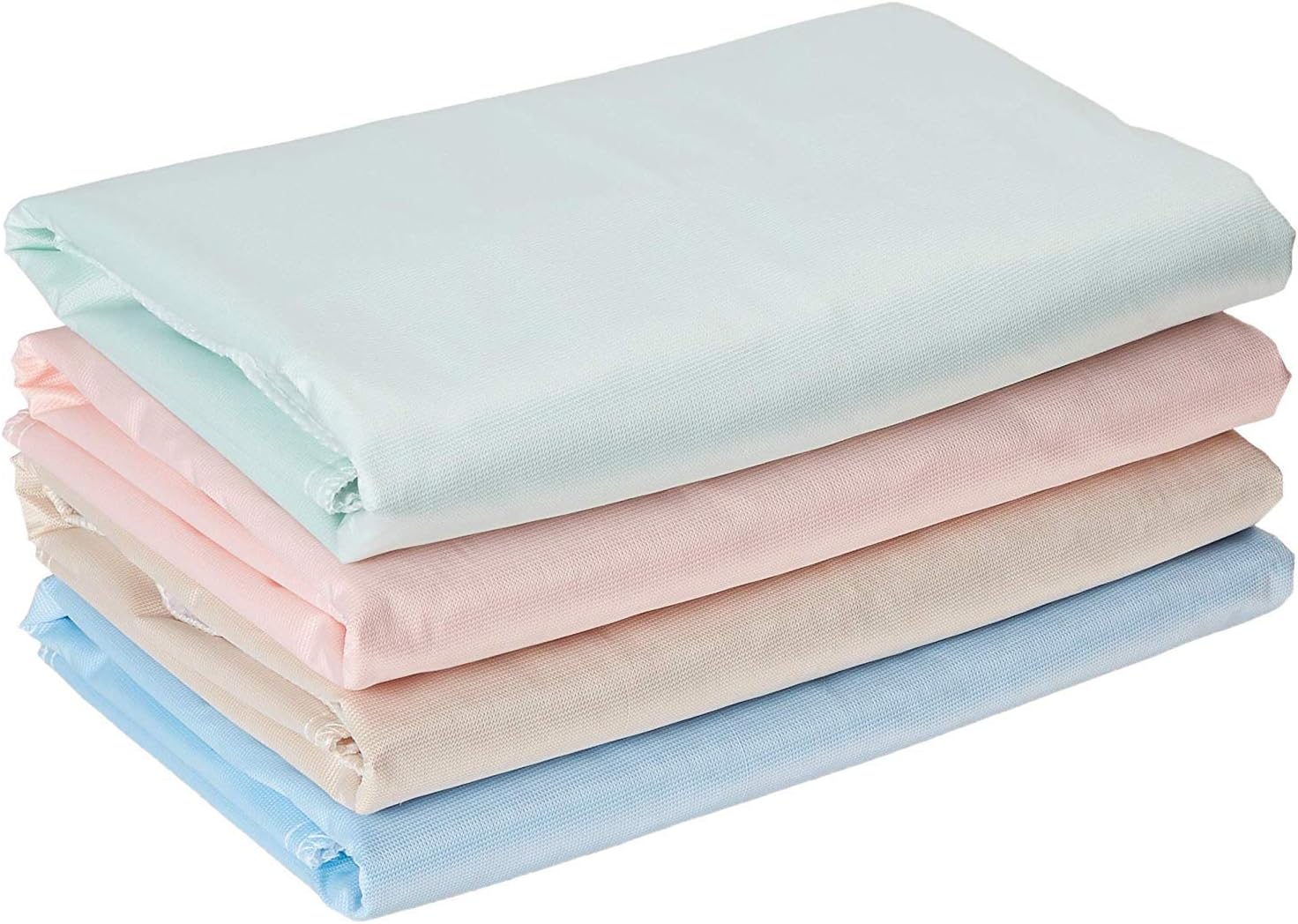 4 Pack Reusable Incontinence Underpads 34x36 in - Blue Green Tan Pink