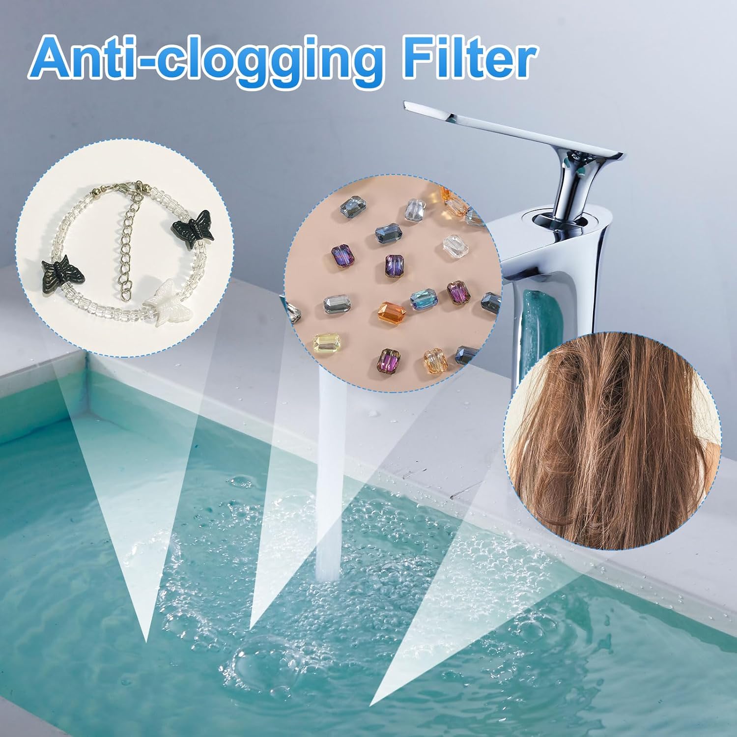 Uxcell Pull-Up Sink Stopper with Seal Ring Silver 1