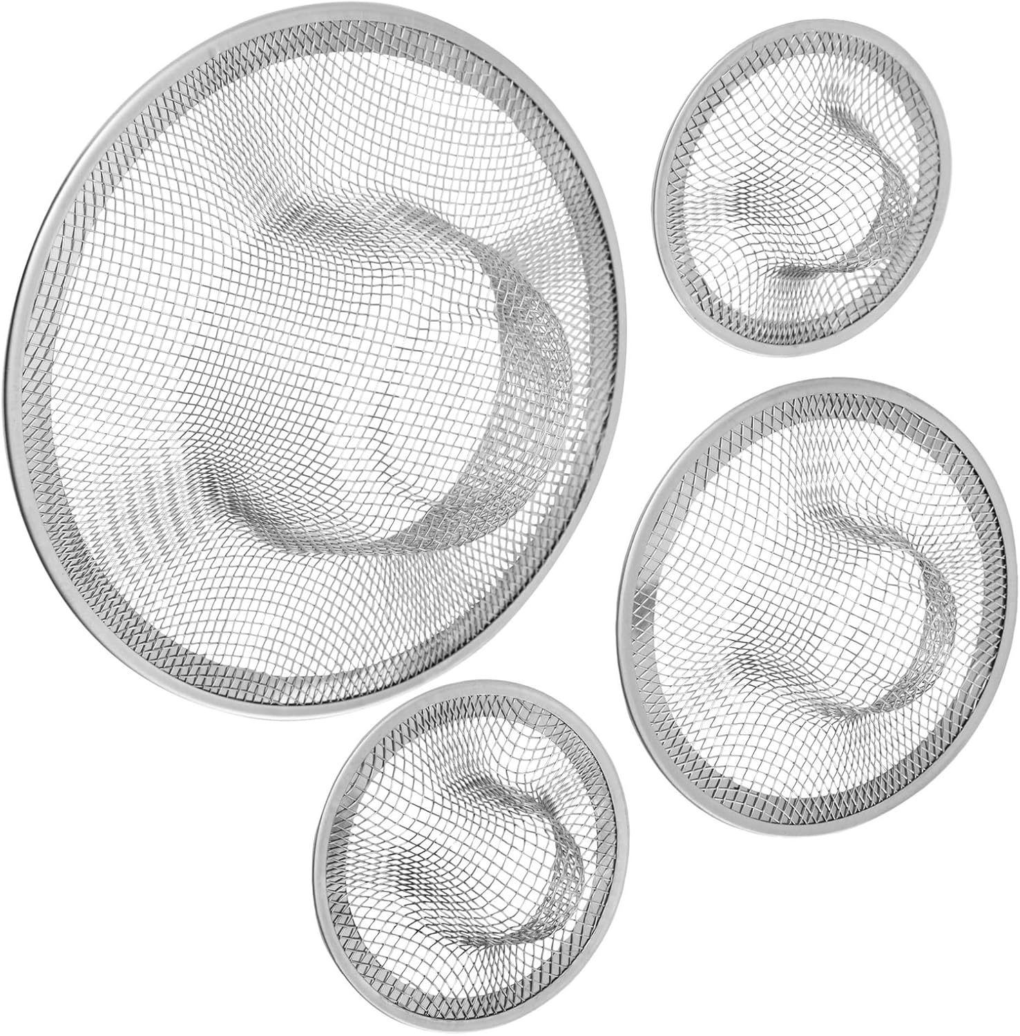 Juvale 4-Pack Stainless Steel Sink Strainers