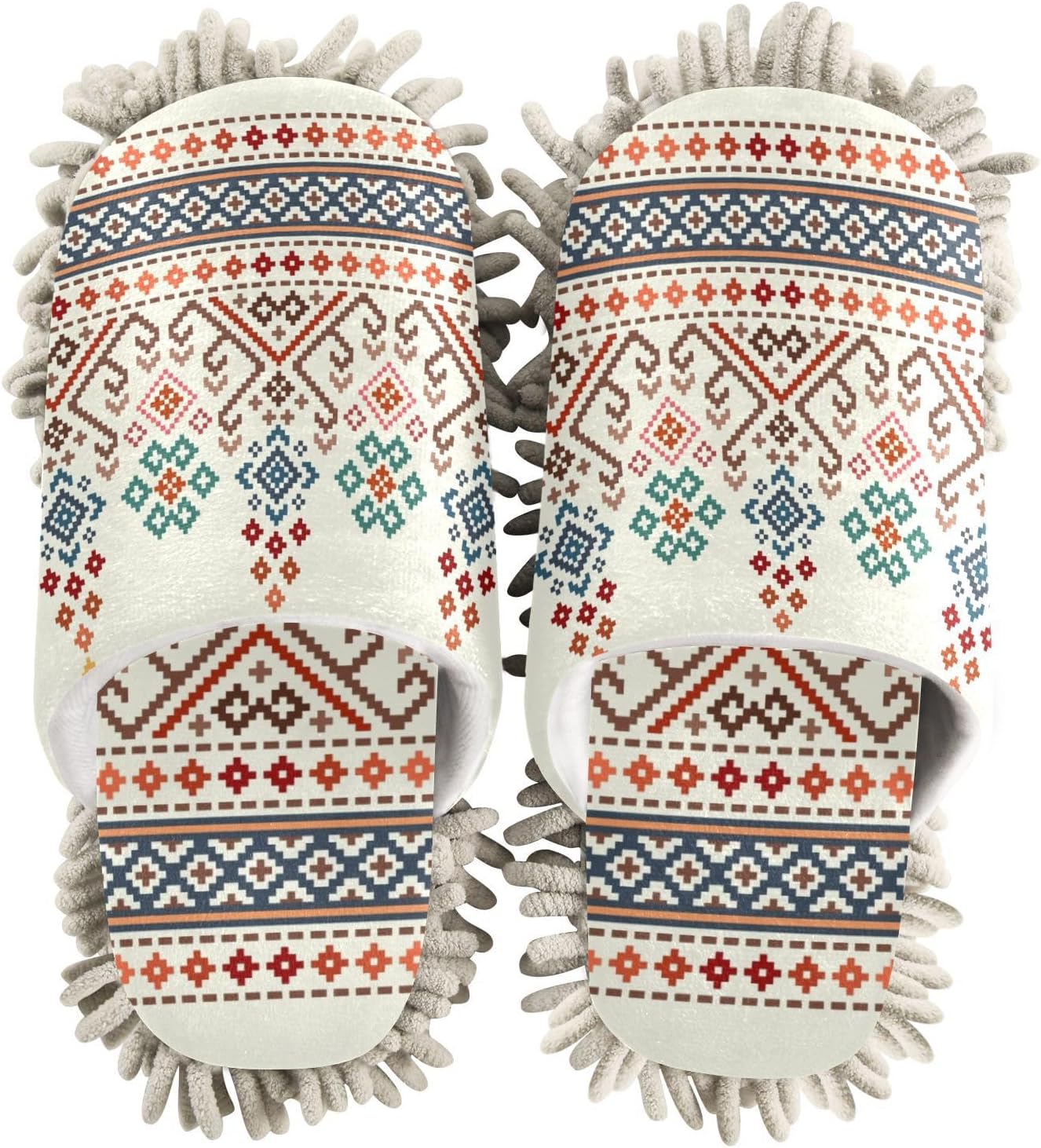 Kigai Microfiber Slippers with Ikat Pattern - Size L 1