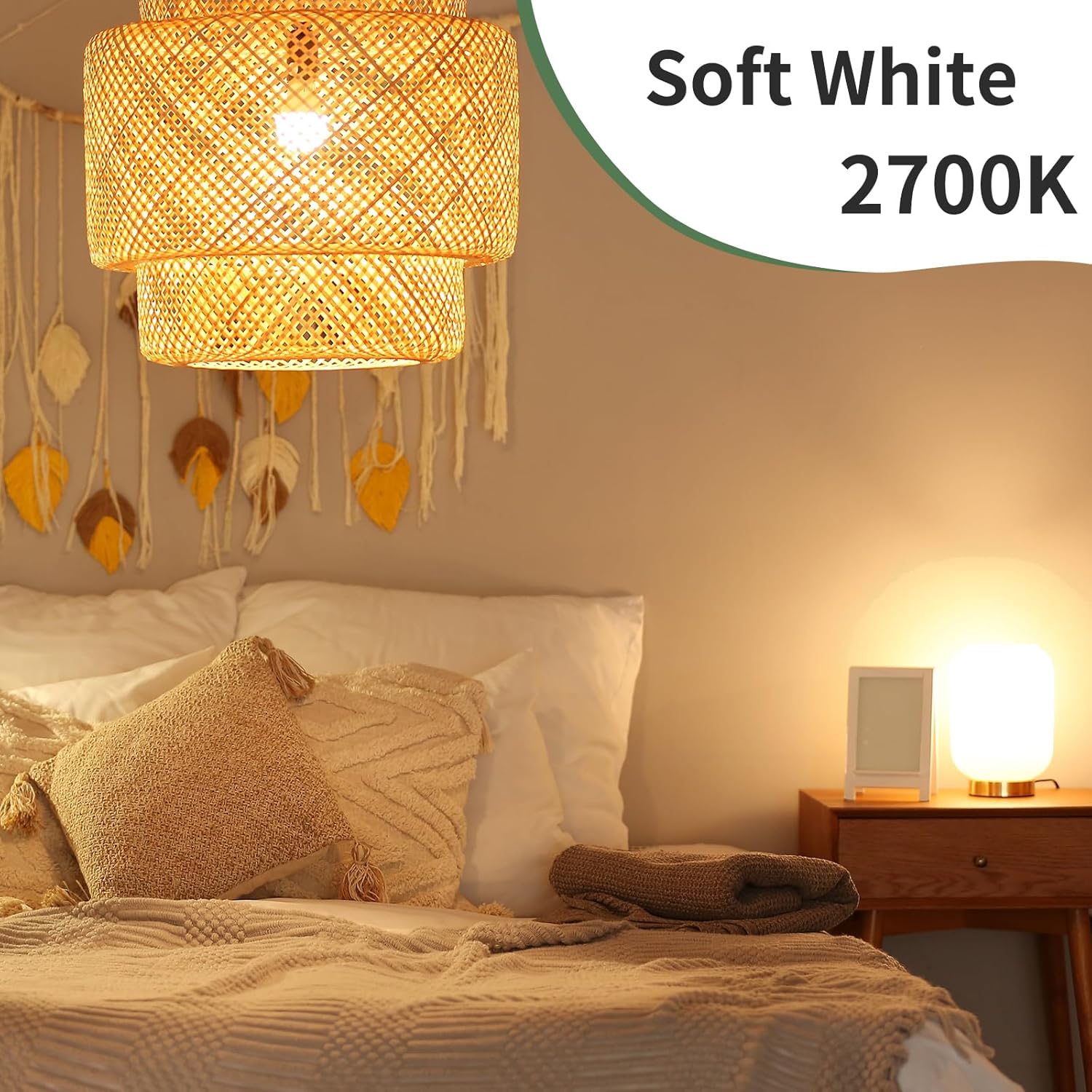 Evelor GU24 LED Light Bulb 4-Pack 2700K Soft White 1