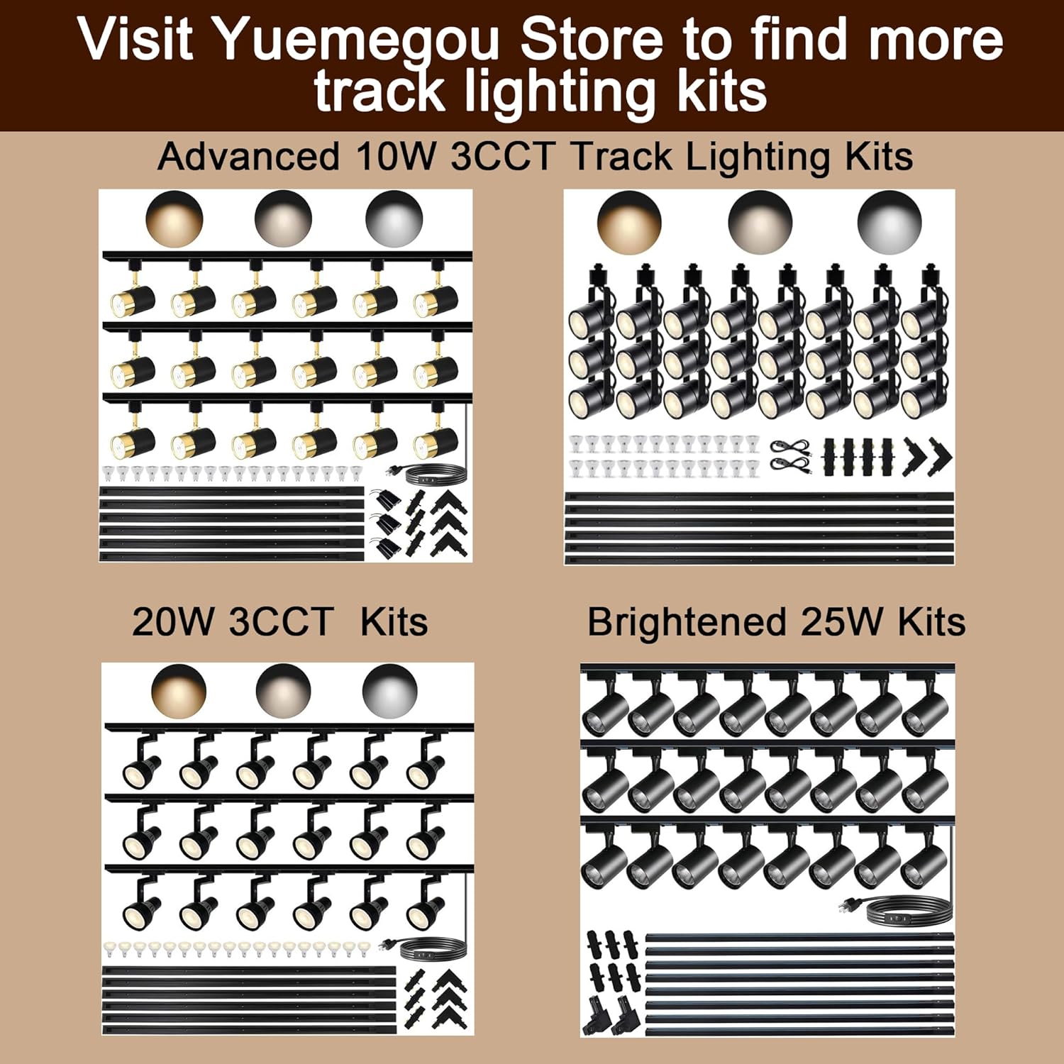 Yuemegou H Track L Connector 3-Wire Single Circuit