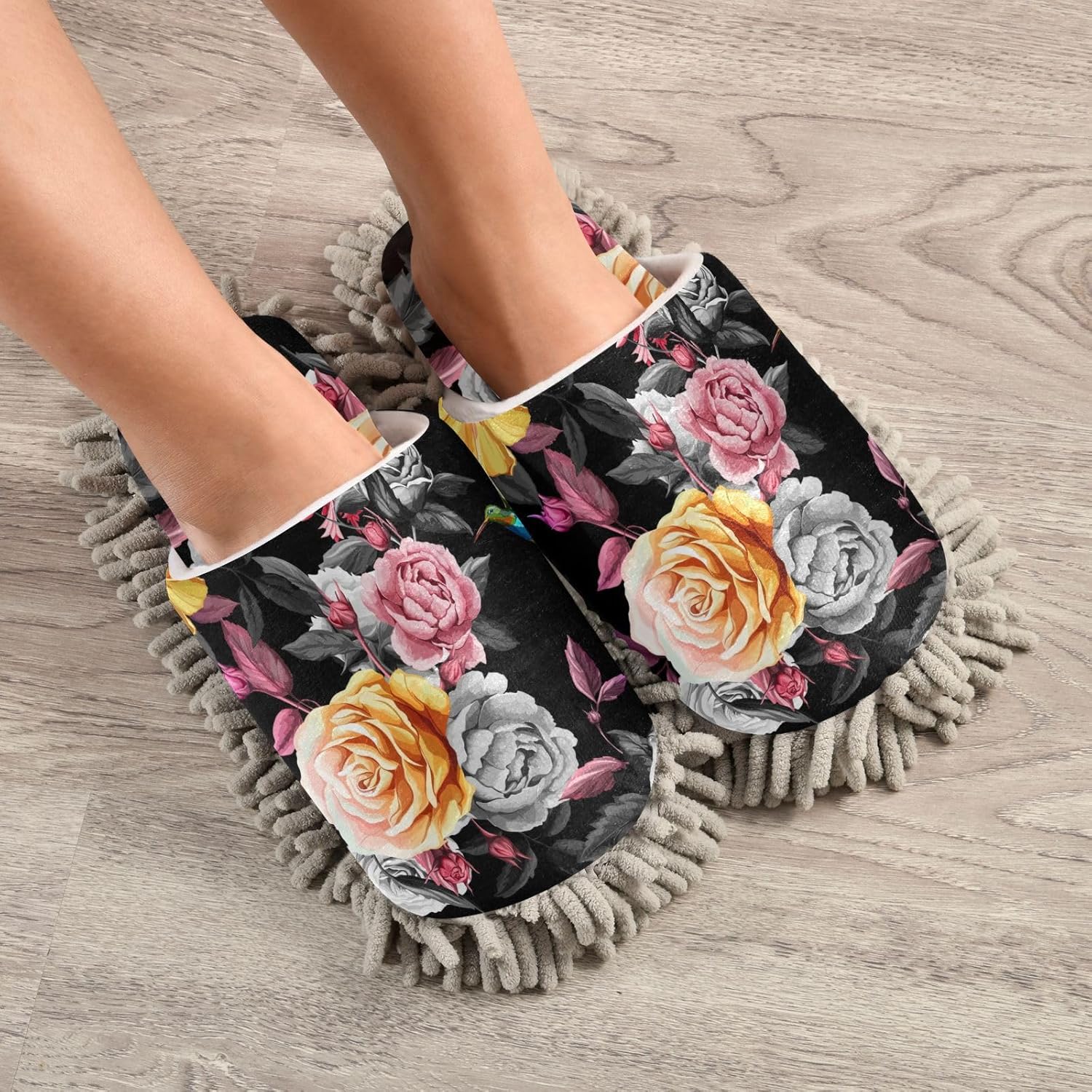 Sinestour Hummingbird Mop Slippers for Floor Cleaning 1