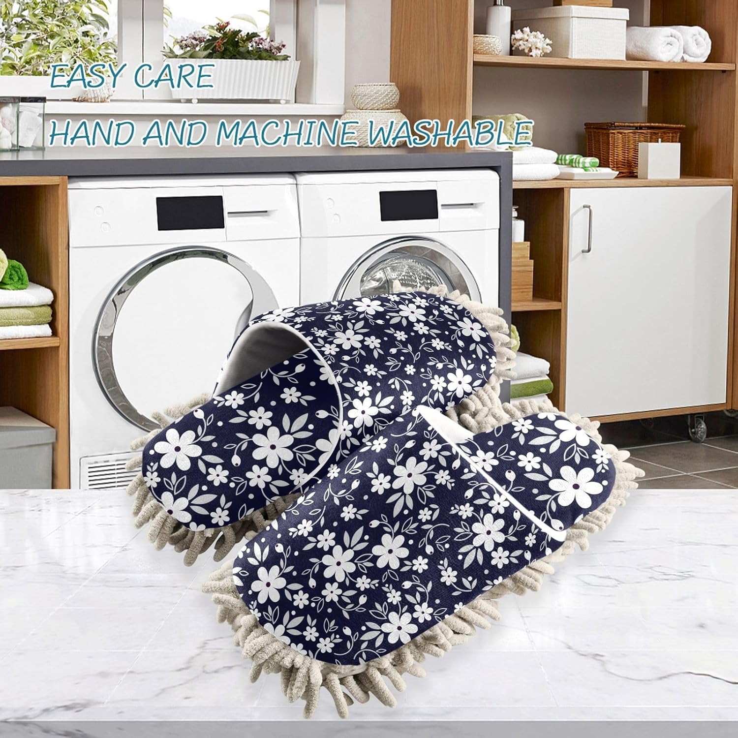 Kigai Microfiber Slippers with Floral Design - L Size