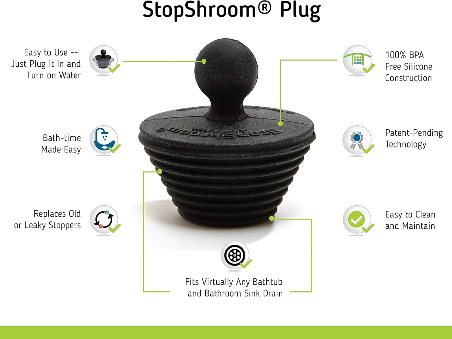 SinkShroom Combo Edition Drain Protector Hair Catcher and Stopper 1