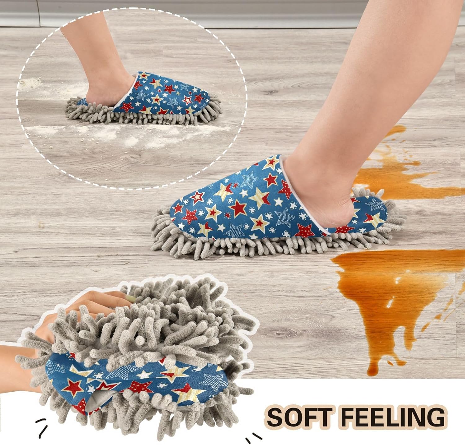 Sinestour Mop Slippers for Floor Cleaning 1