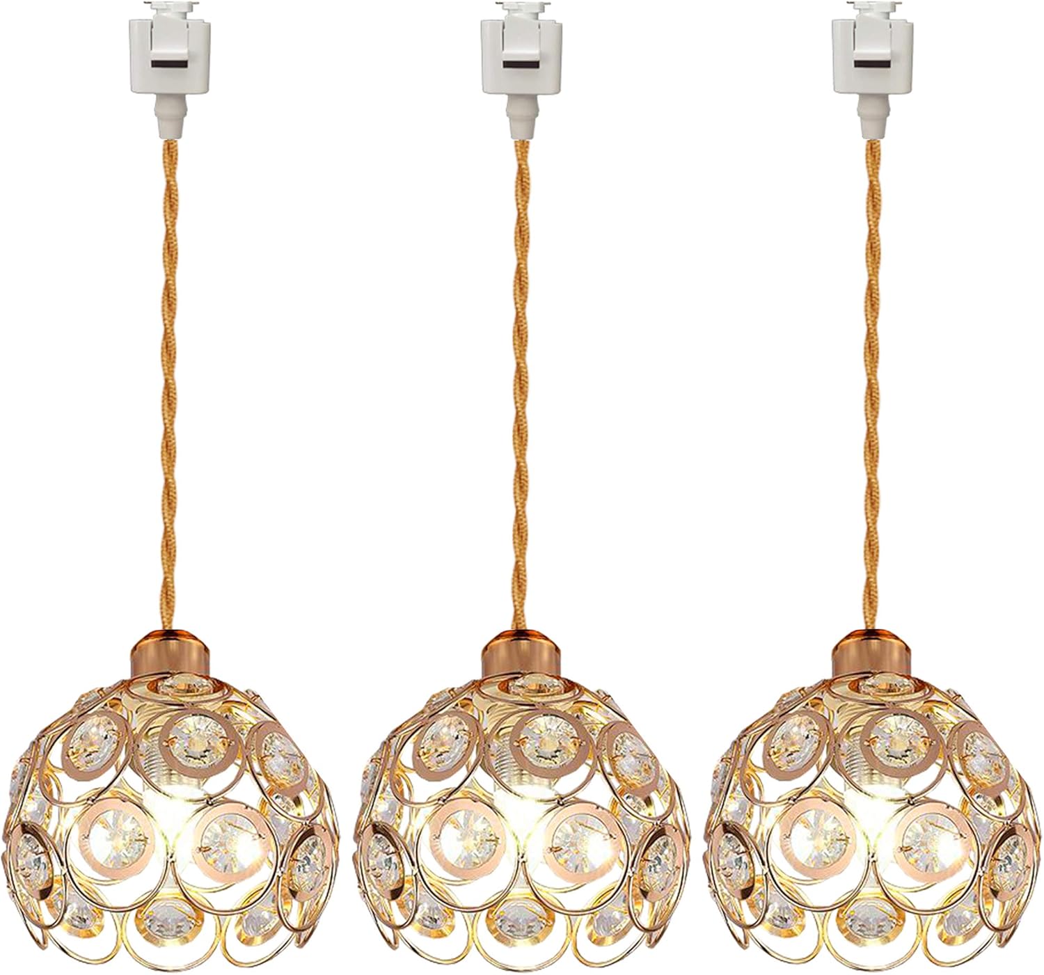 SKIVTGLAMP Dimmable Iron Globe Pendant Light 3-Light Set