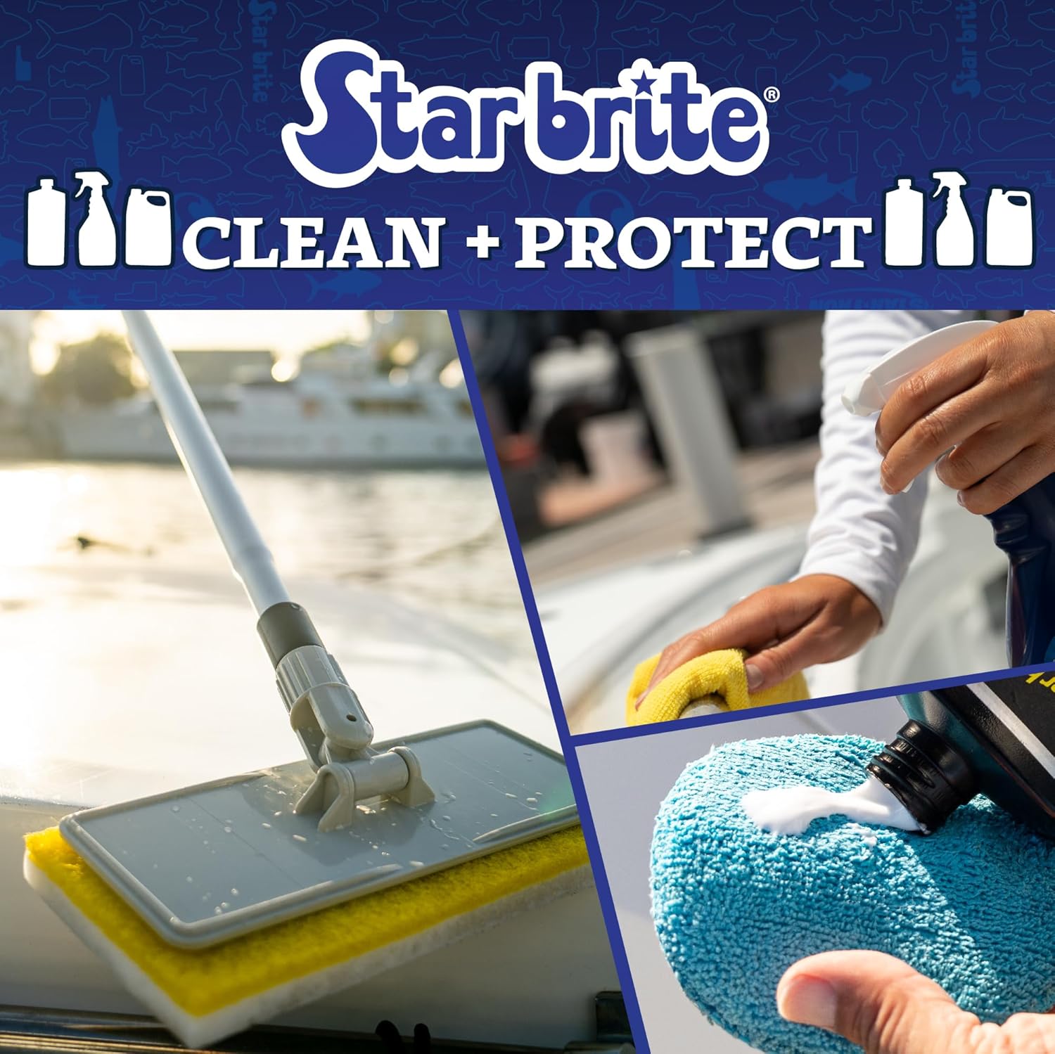 STAR BRITE Ultra Chamois Mop Head - Replacement for Extend-A-Brush Handles