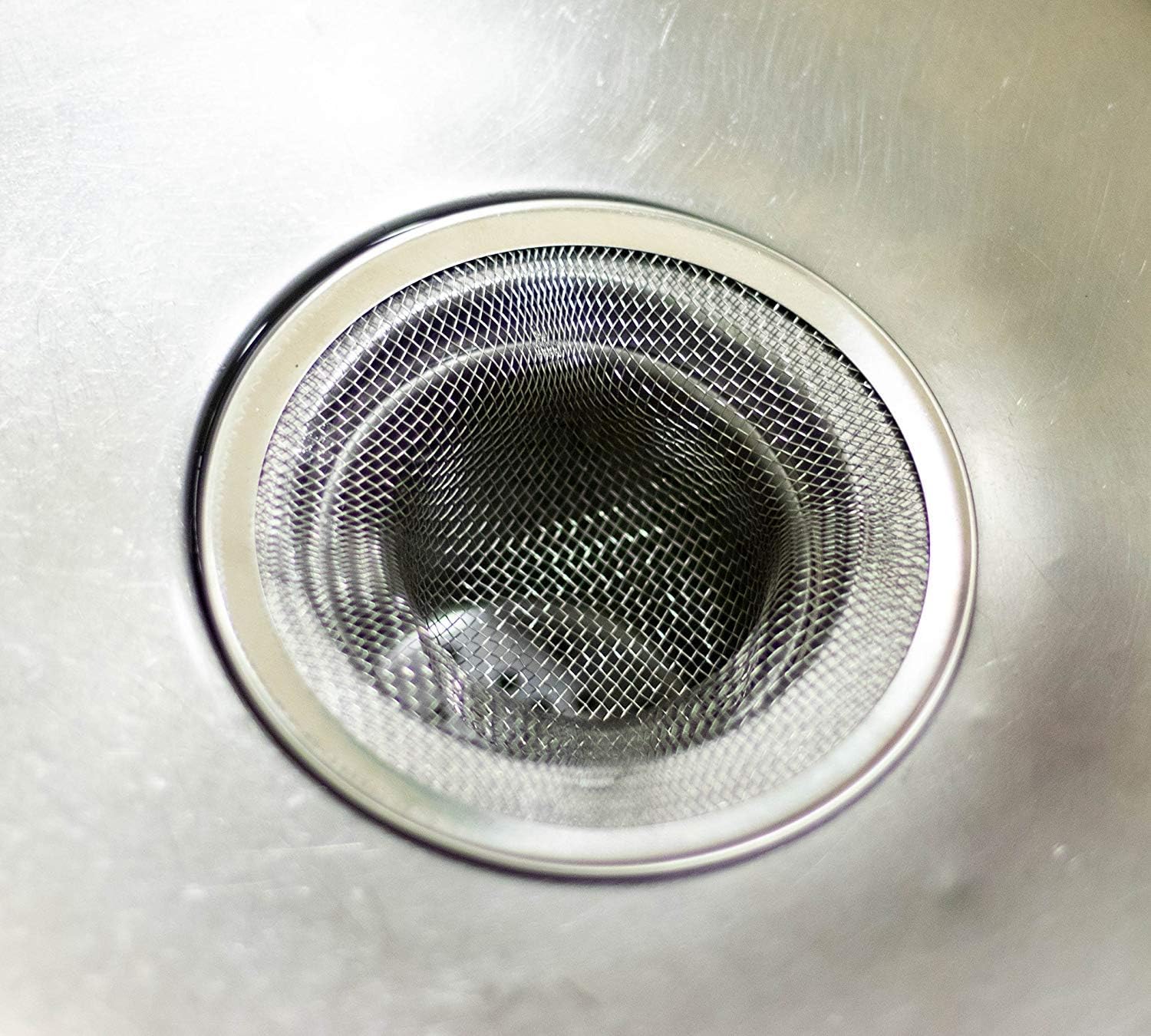 FMH Heavy Duty Stainless Steel Drain Strainer Set of Two 1