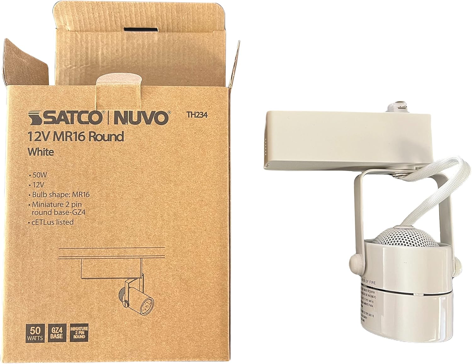 Nuvo TH234 One Light Track Head Round White