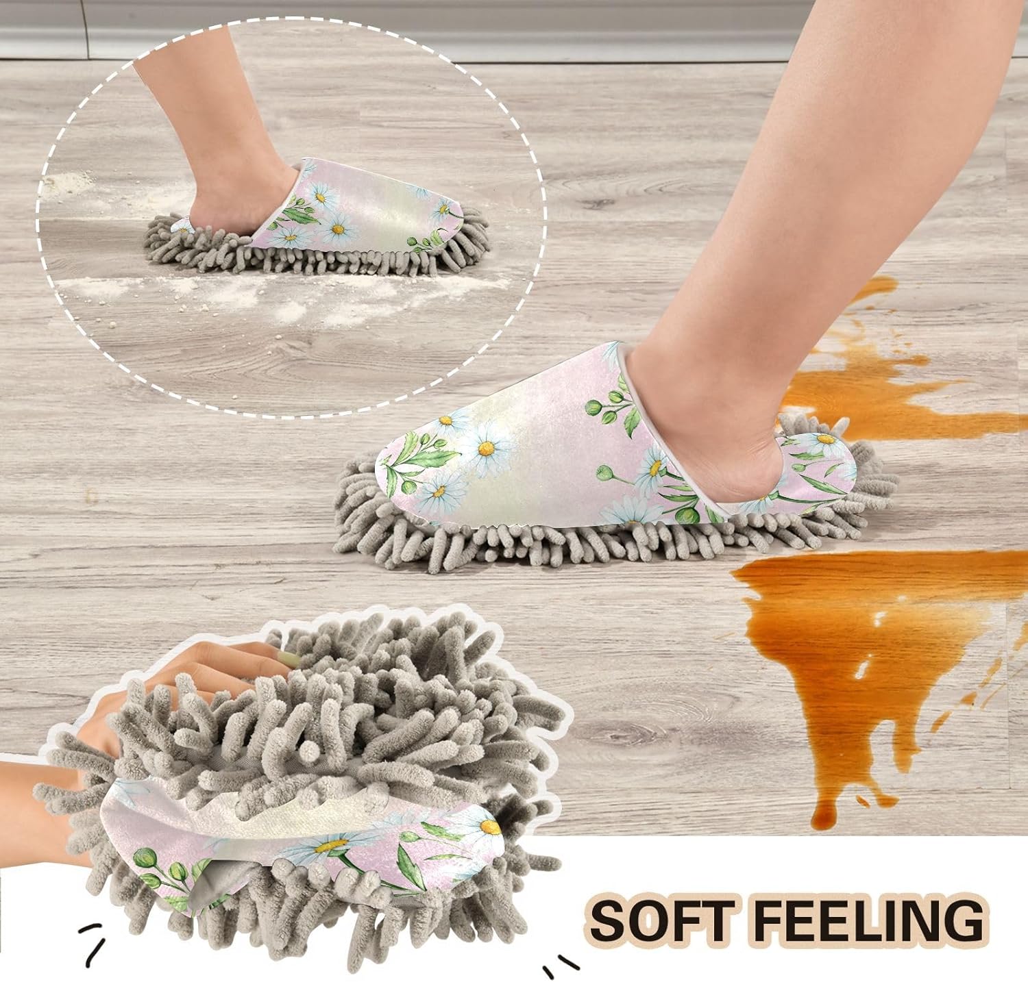 Kigai Microfiber Slippers with Cleaning Function