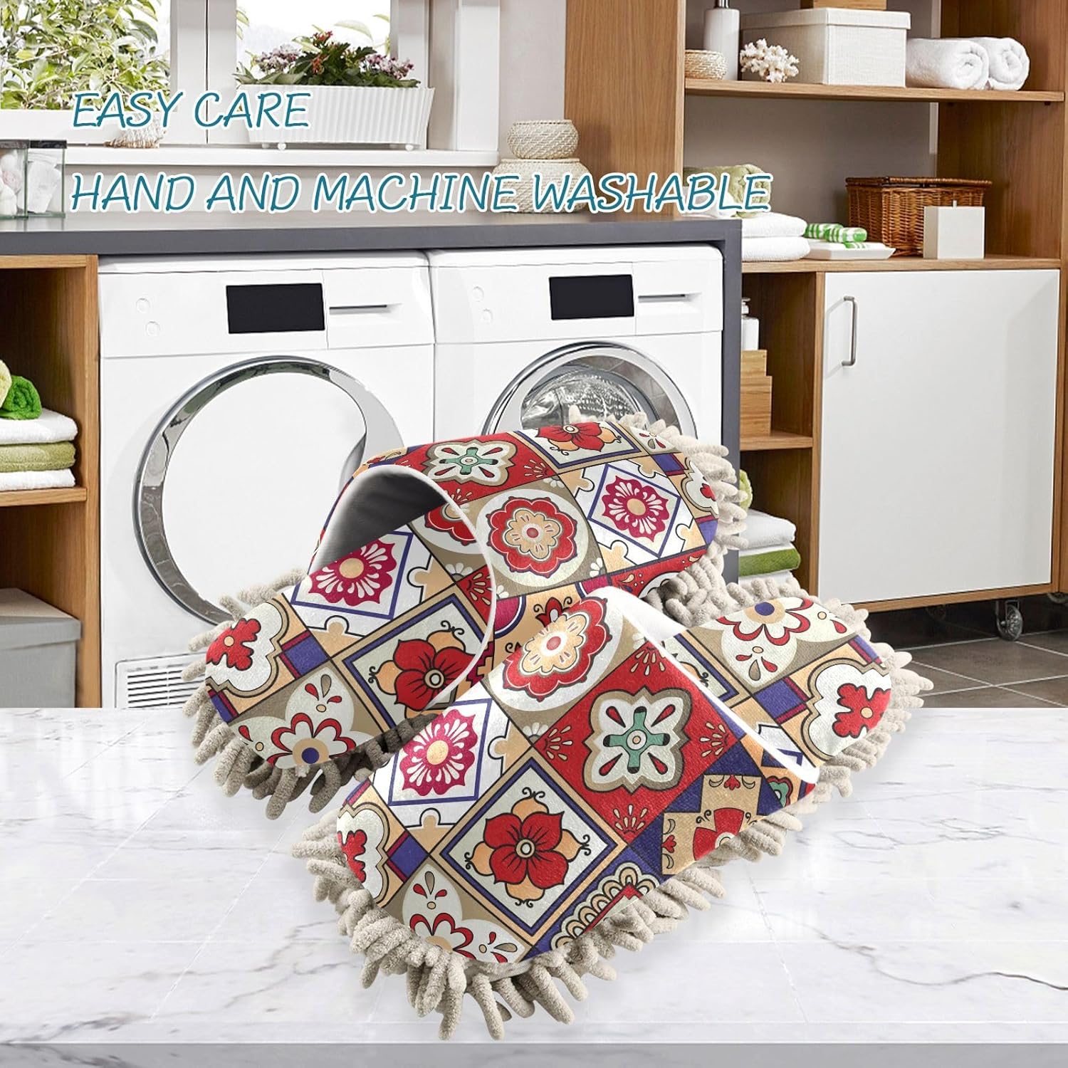 Sinestour Mop Slippers with Microfiber Padding