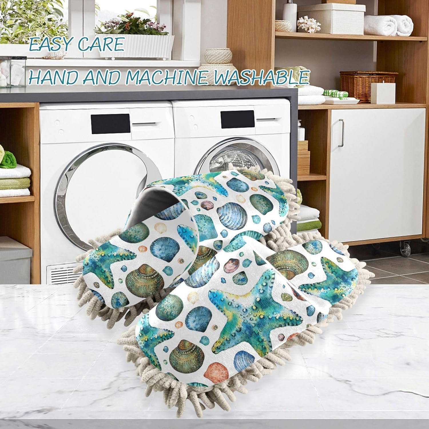 Sinestour Microfiber Mop Slippers for Floor Cleaning