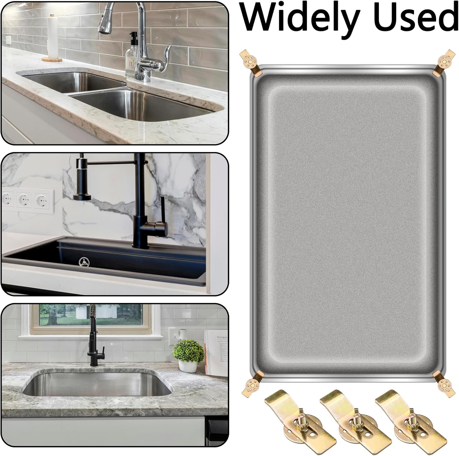 12PCS Undermount Sink Clips Gold Clamps